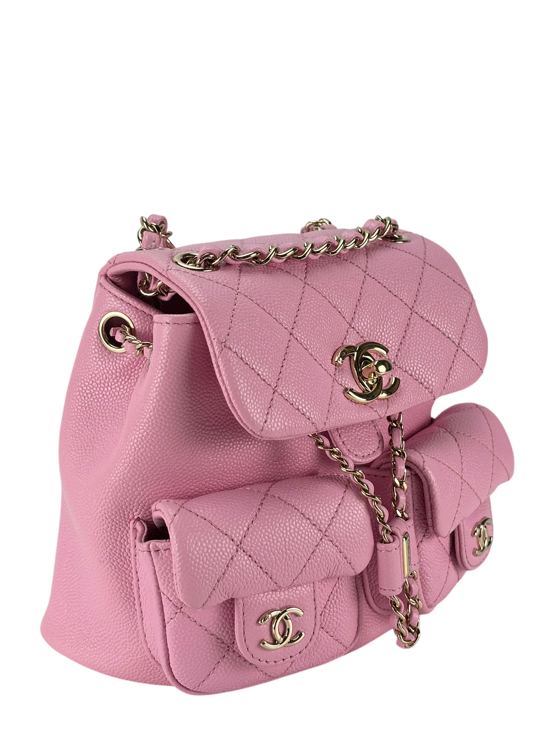 CHANEL - 23P Small Pink Cavair Backpack
