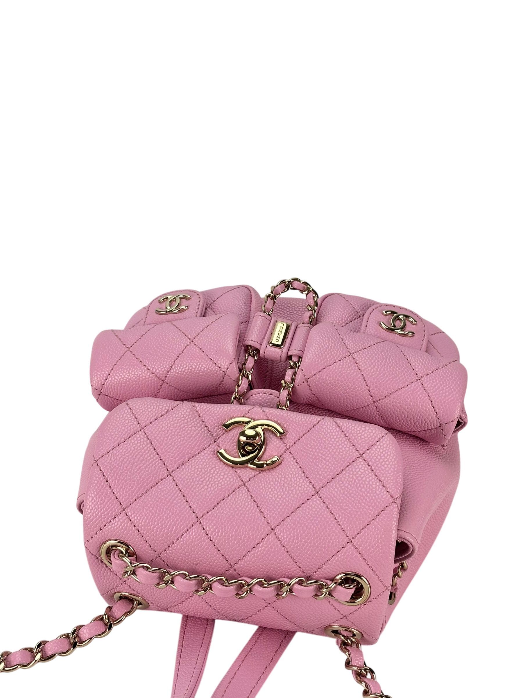 CHANEL - 23P Small Pink Cavair Backpack