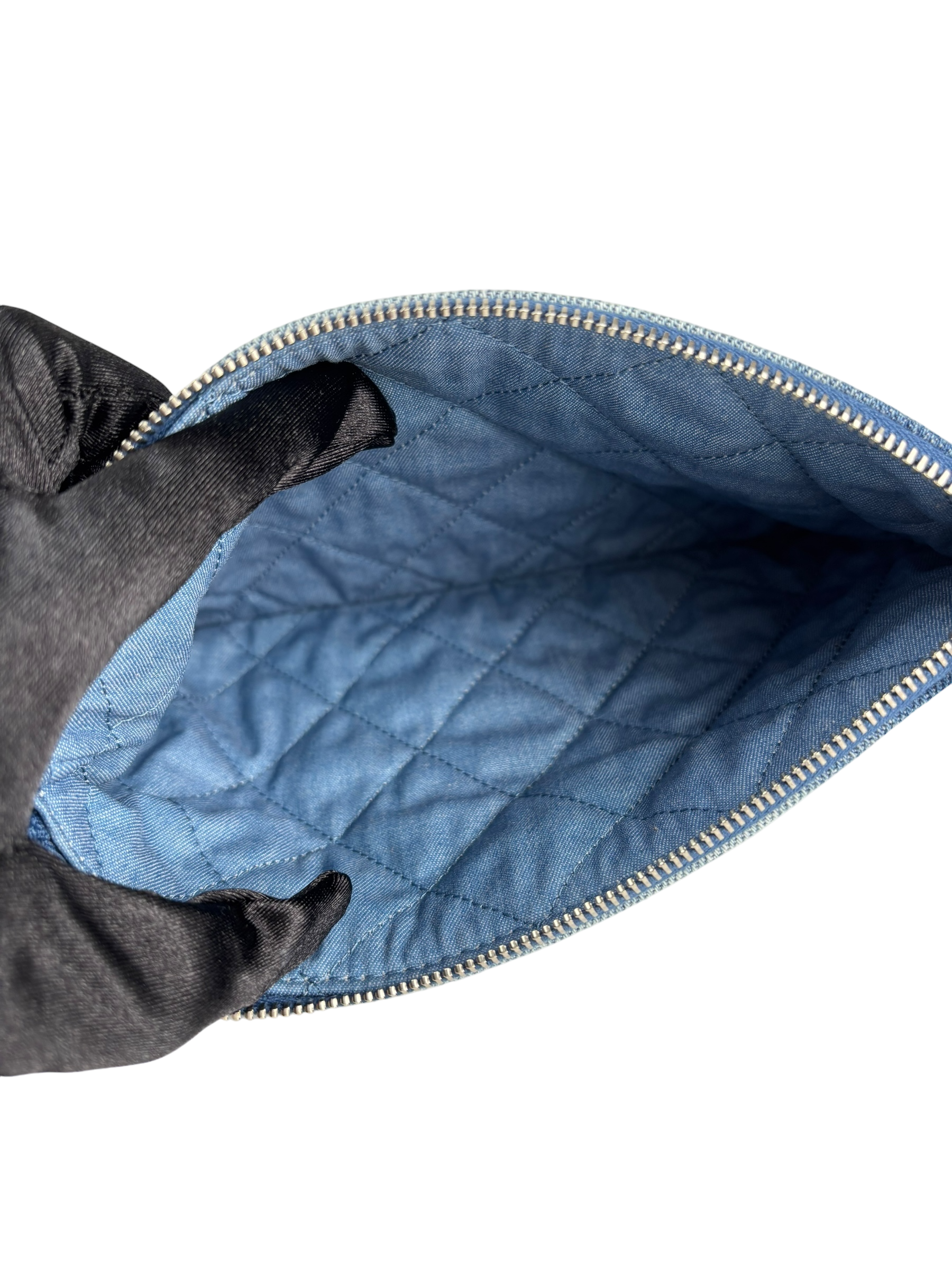 CHANEL - 22 Bag Small Denim Sliver Hardware