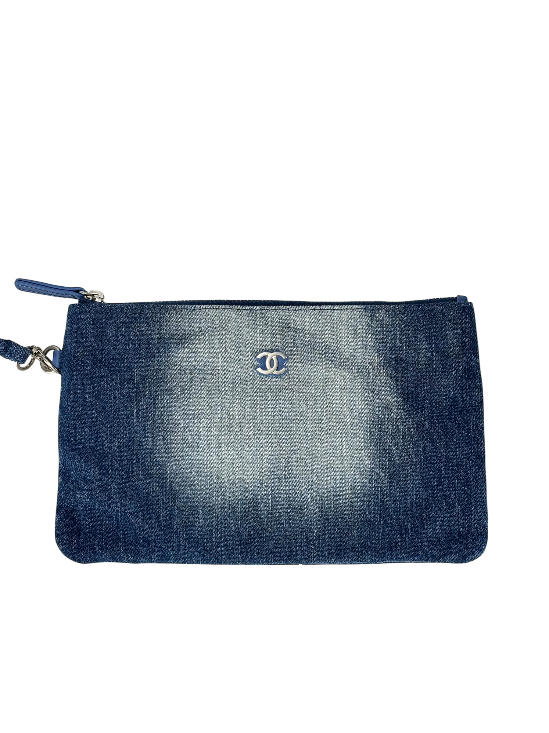CHANEL - 22 Bag Small Denim Sliver Hardware
