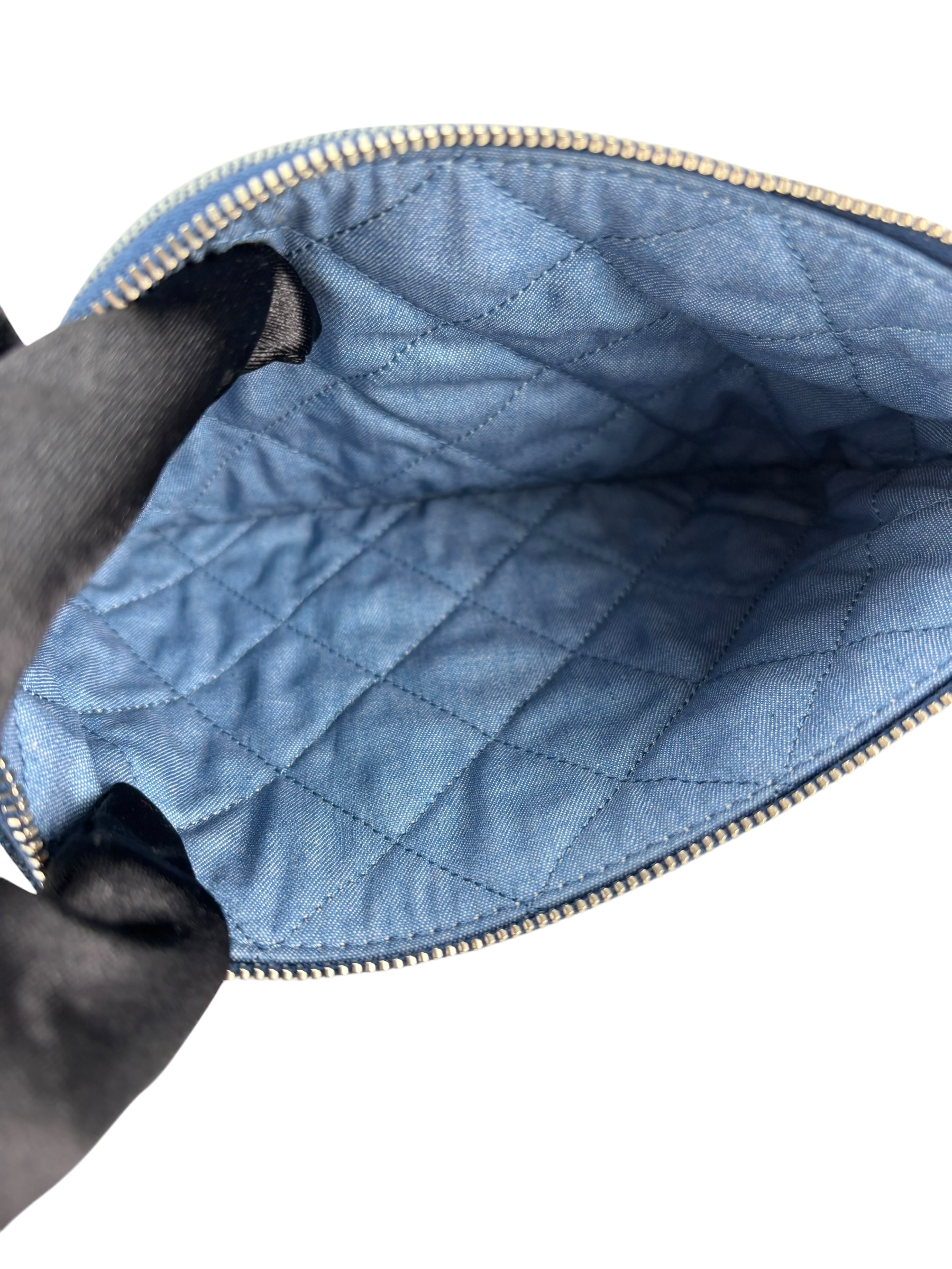 CHANEL - 22 Bag Small Denim Sliver Hardware