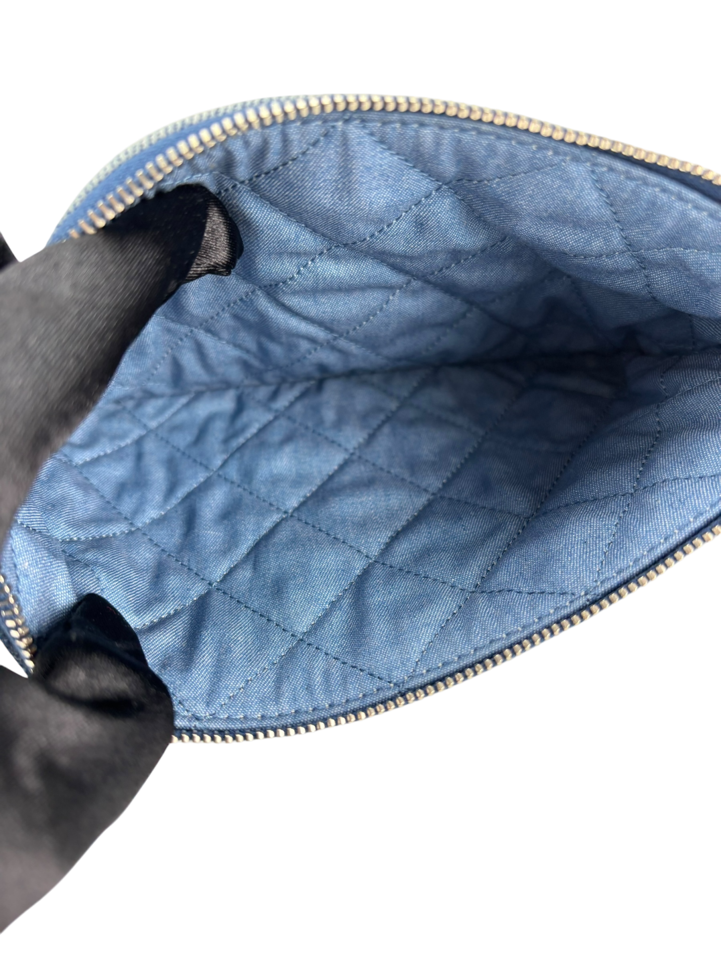 CHANEL - 22 Bag Small Denim Sliver Hardware