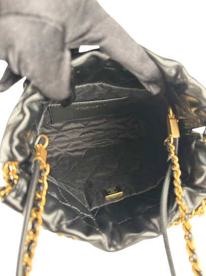 CHANEL - 22 Bag Mini Black Calfskin Gold Hardware