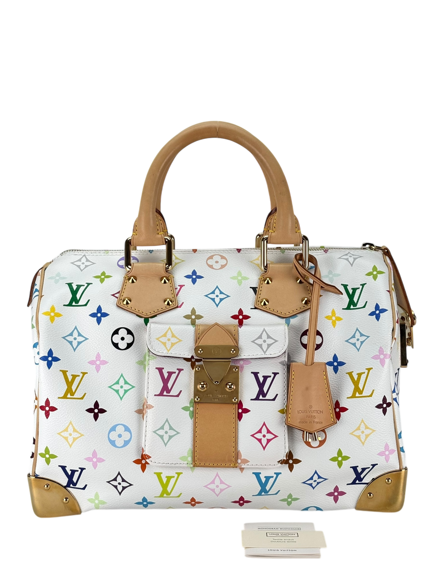 LOUIS VUITTON - White Monogram Multicolor Speedy30