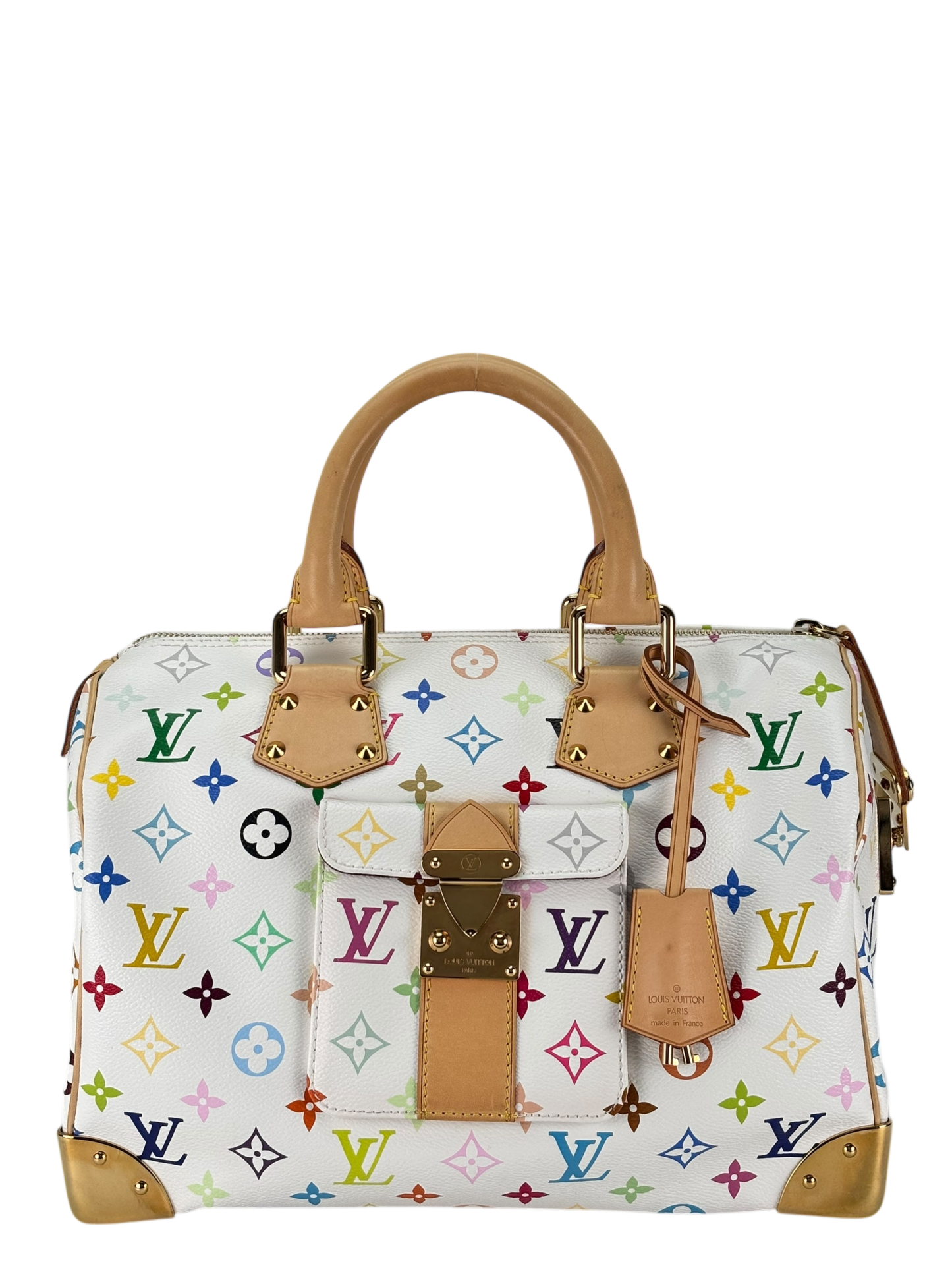LOUIS VUITTON - White Monogram Multicolor Speedy30