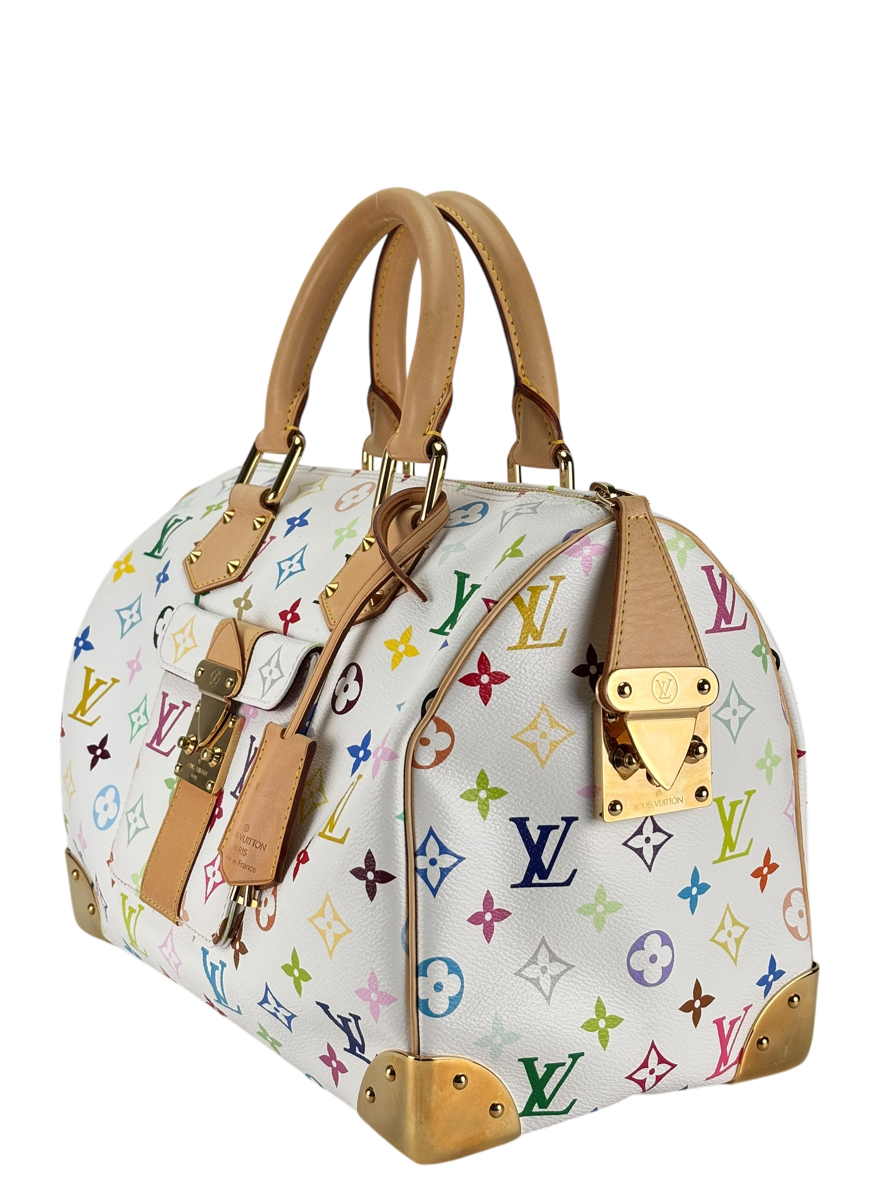 LOUIS VUITTON - White Monogram Multicolor Speedy30