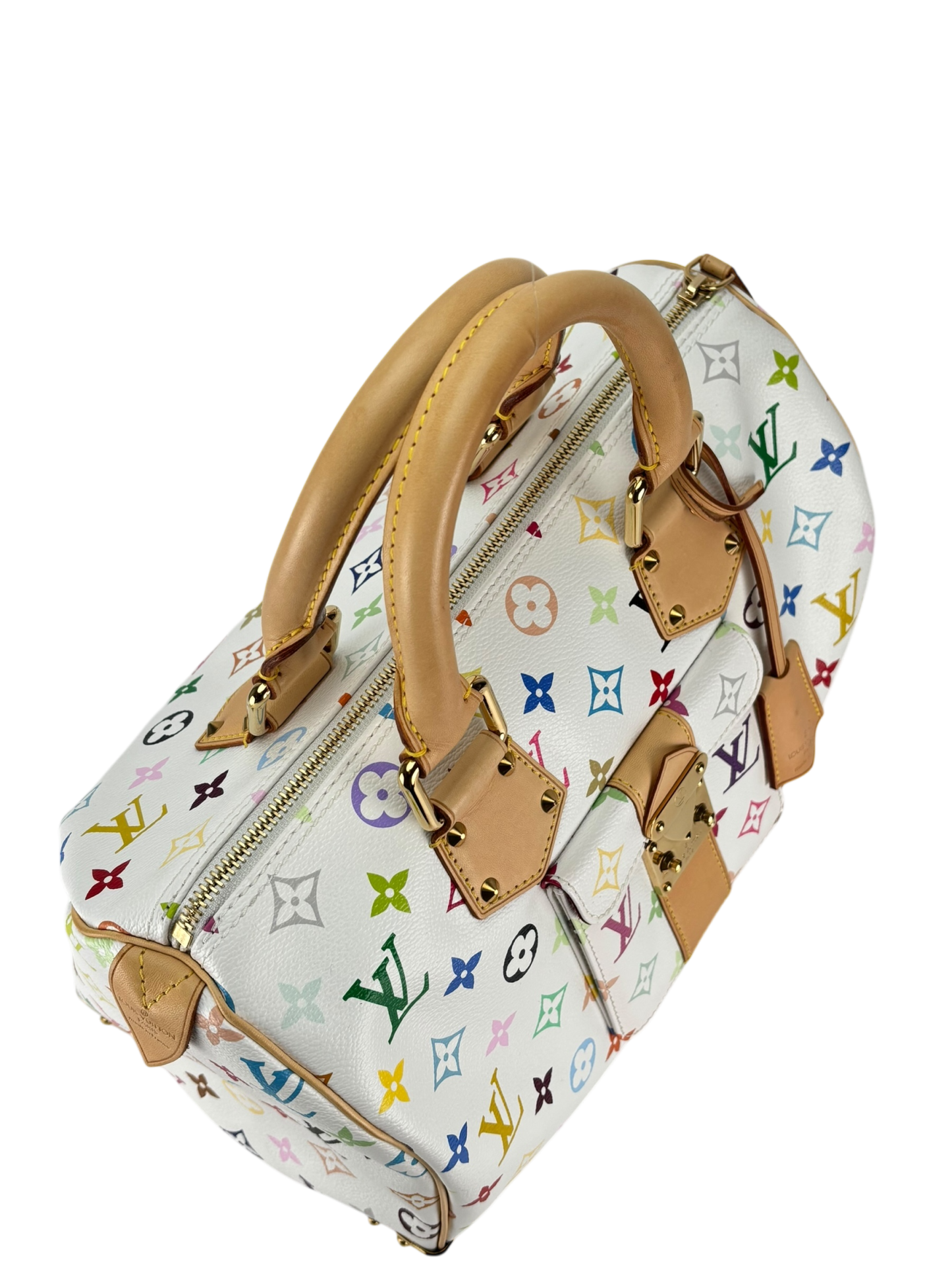 LOUIS VUITTON - White Monogram Multicolor Speedy30