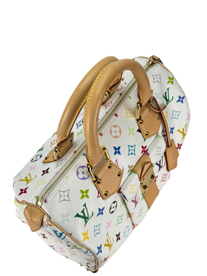 LOUIS VUITTON - White Monogram Multicolor Speedy30