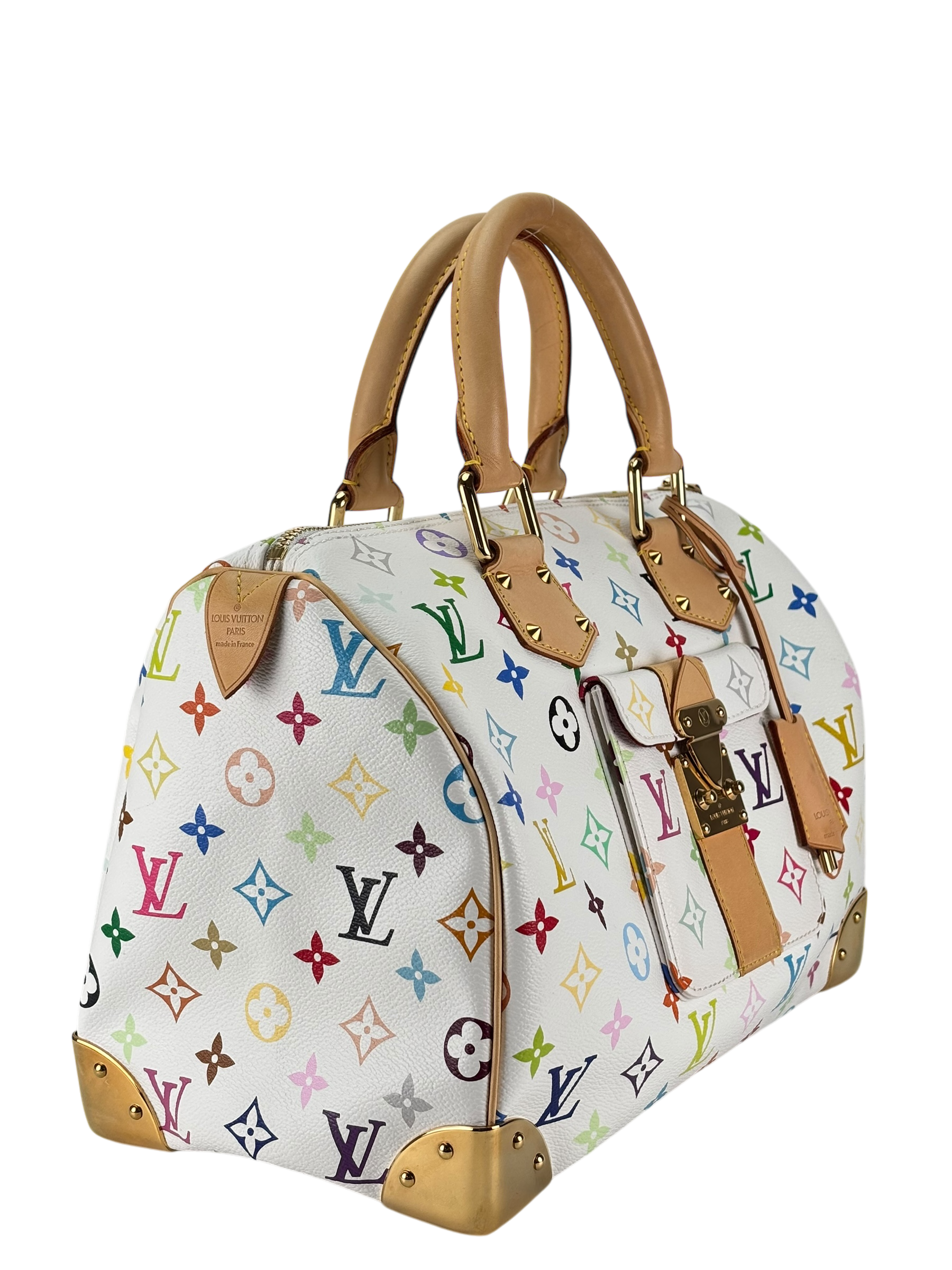 LOUIS VUITTON - White Monogram Multicolor Speedy30