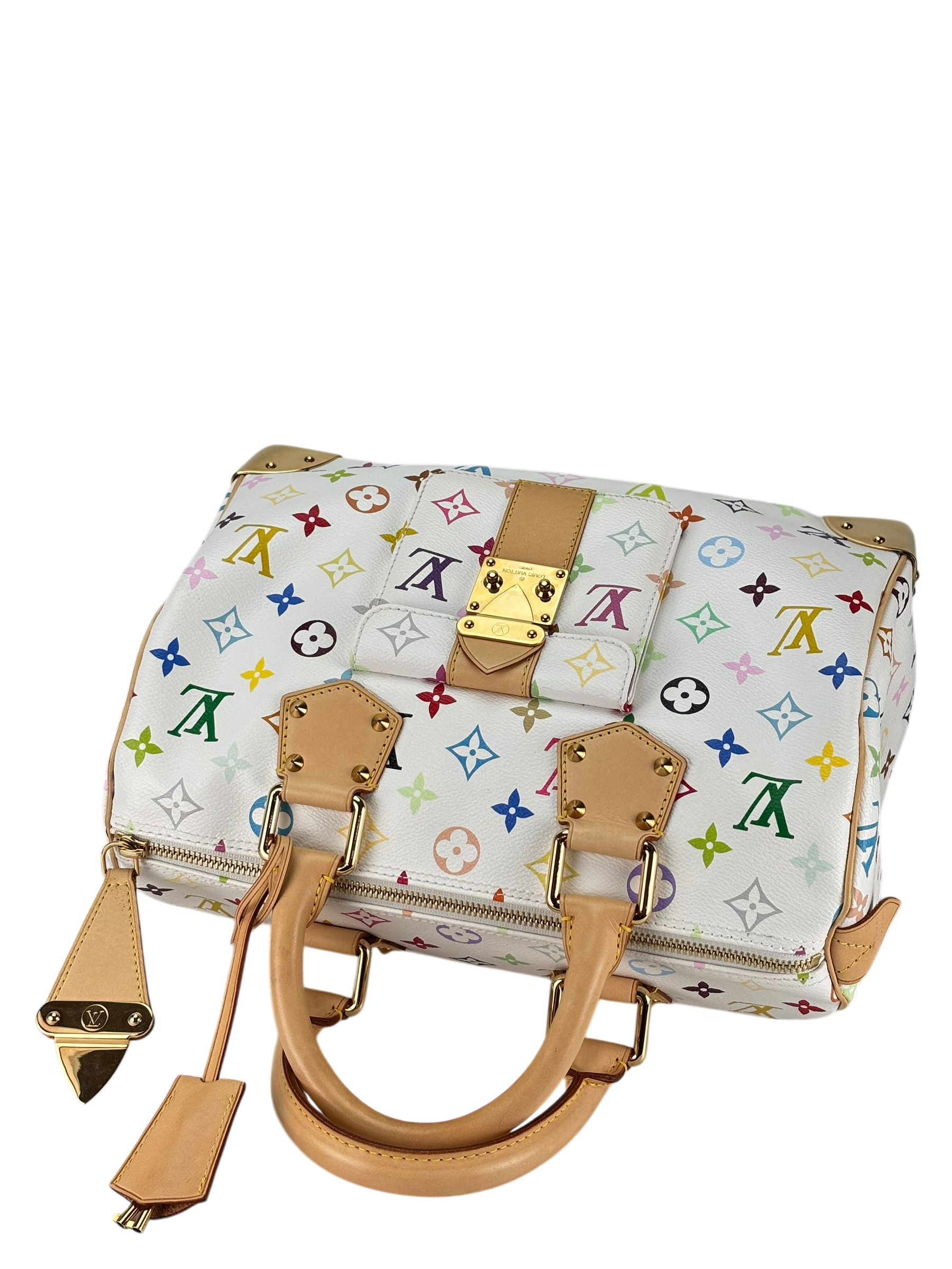 LOUIS VUITTON - White Monogram Multicolor Speedy30