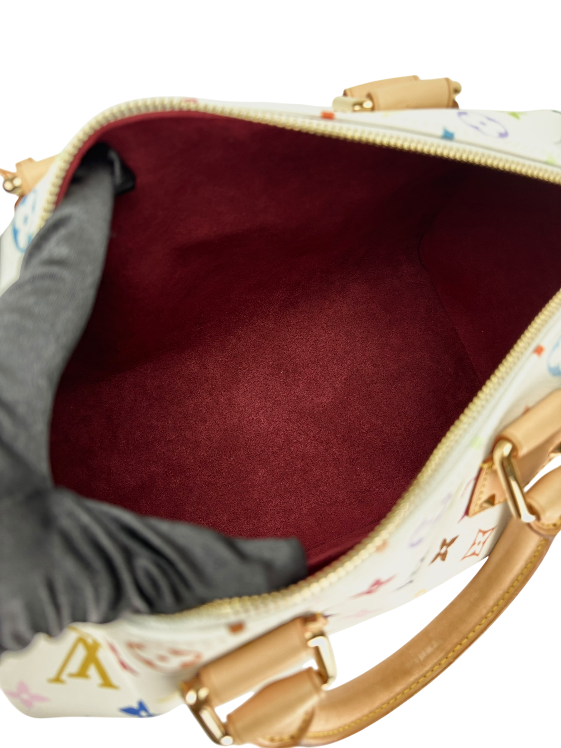 LOUIS VUITTON - White Monogram Multicolor Speedy30