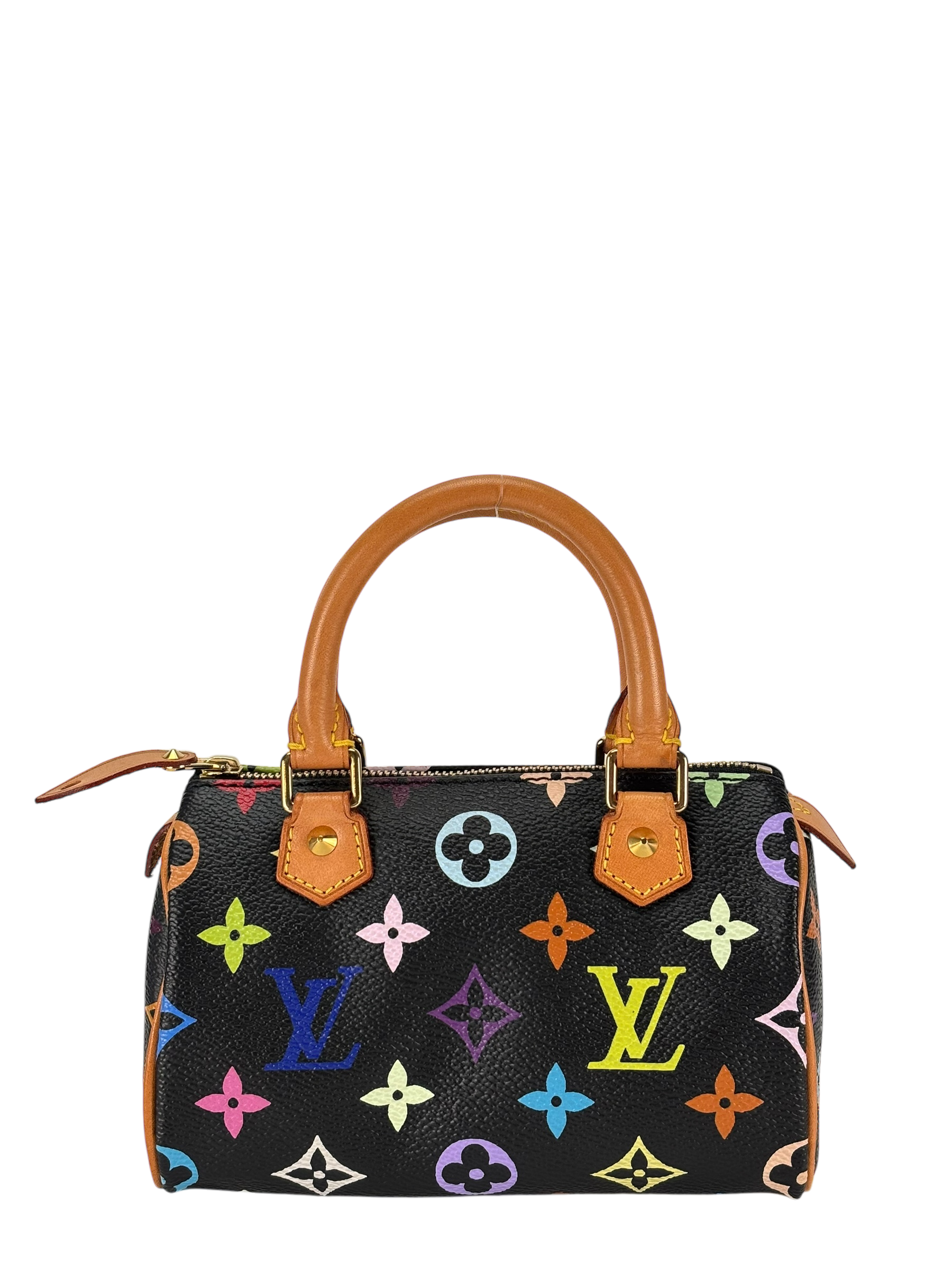 LOUIS VUITTON - Black Multicolor Nano Speedy Monogram 