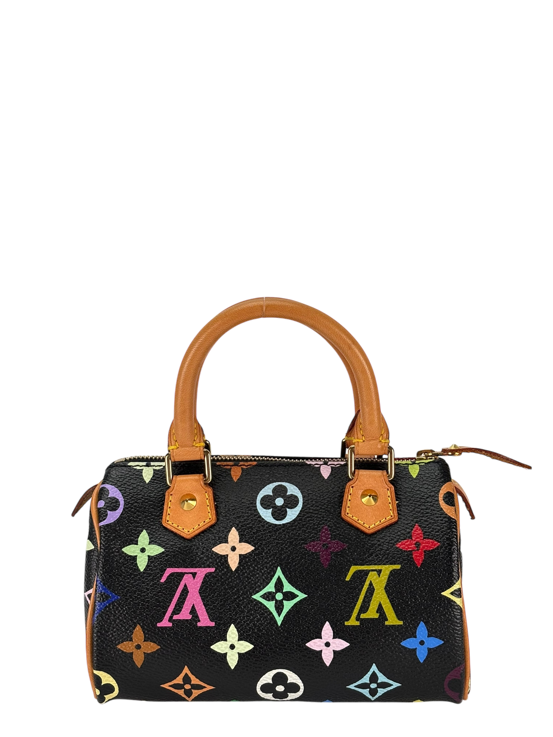 LOUIS VUITTON - Black Multicolor Nano Speedy Monogram 