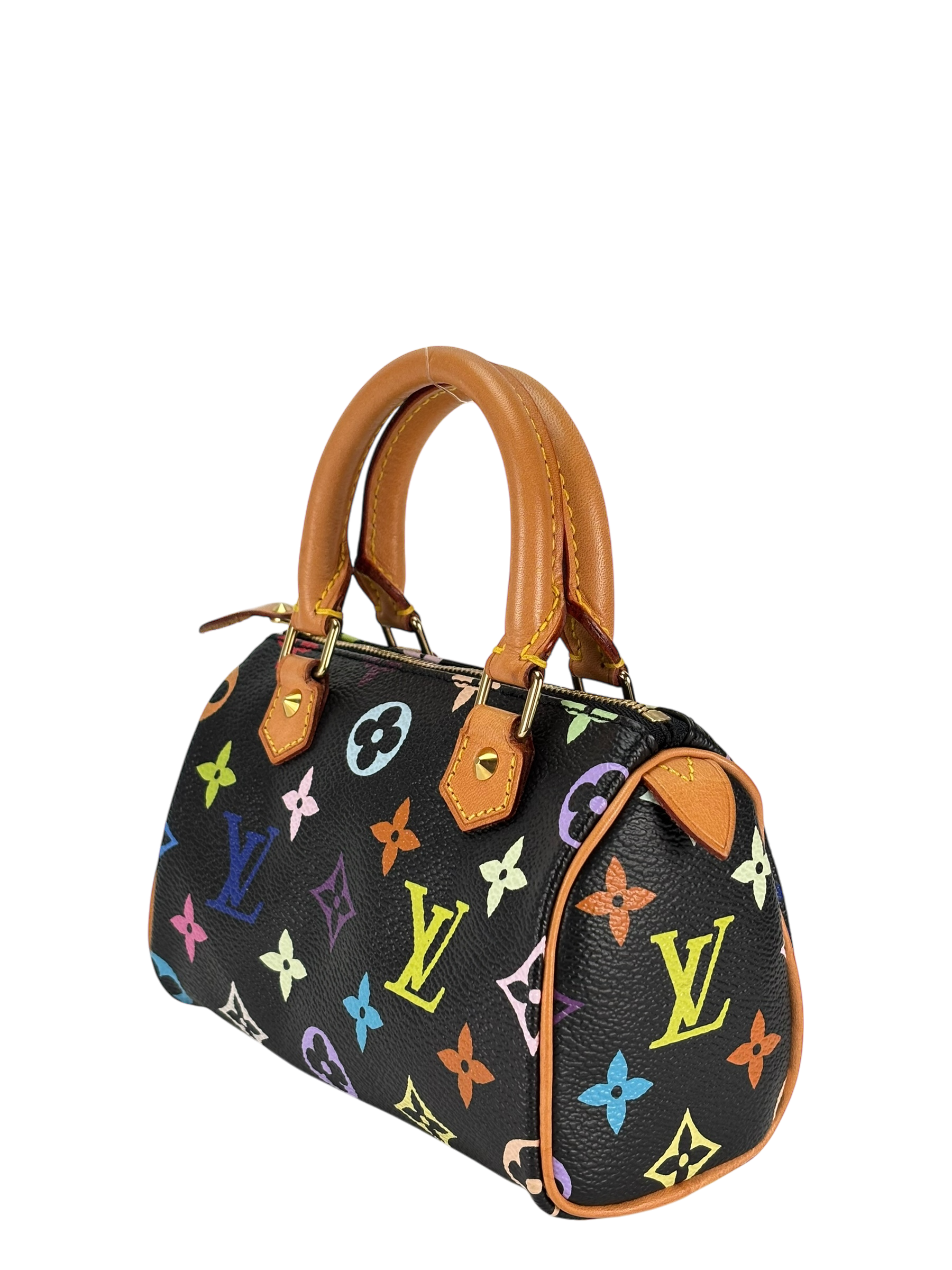 LOUIS VUITTON - Black Multicolor Nano Speedy Monogram 