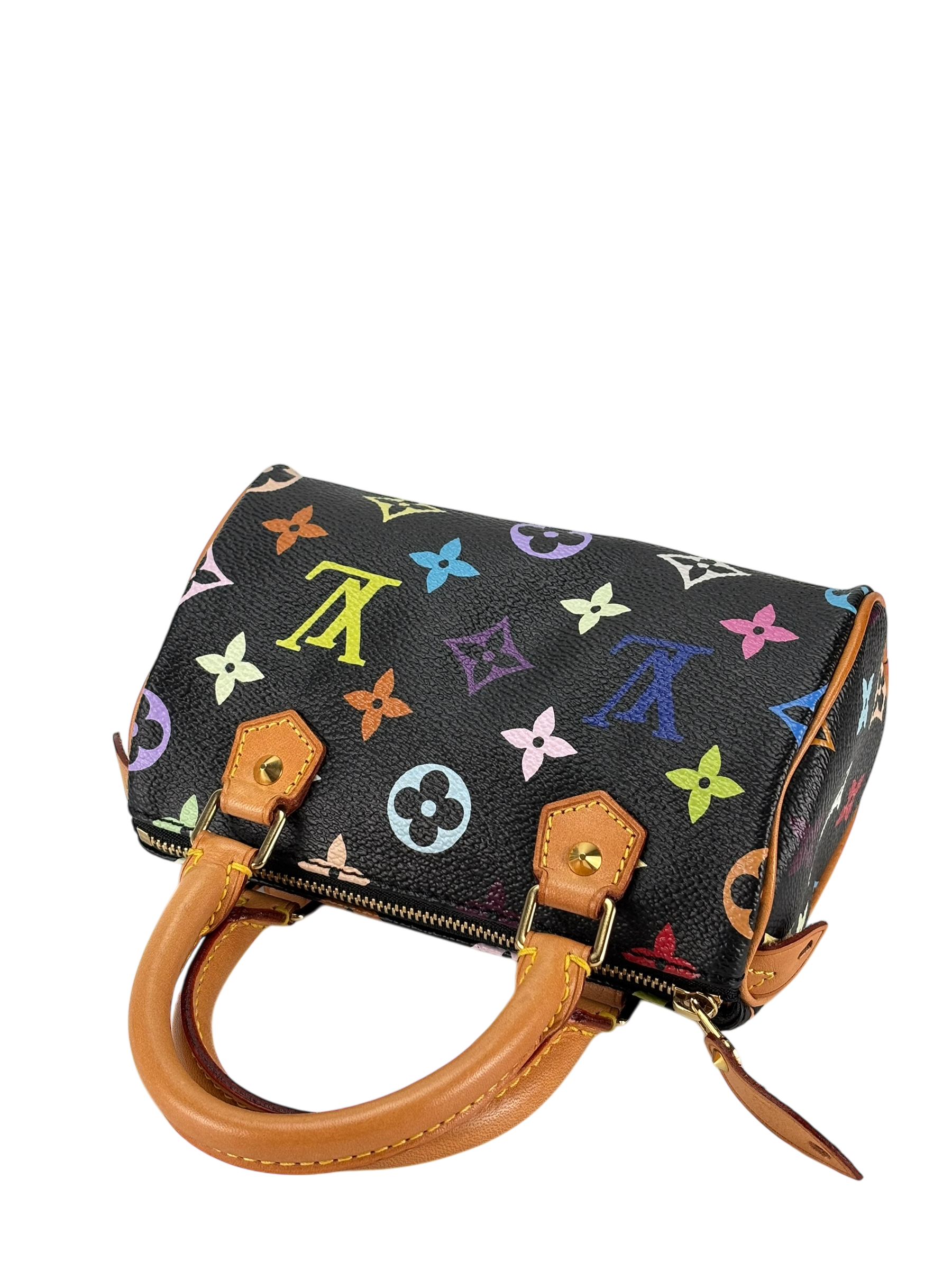 LOUIS VUITTON - Black Multicolor Nano Speedy Monogram 