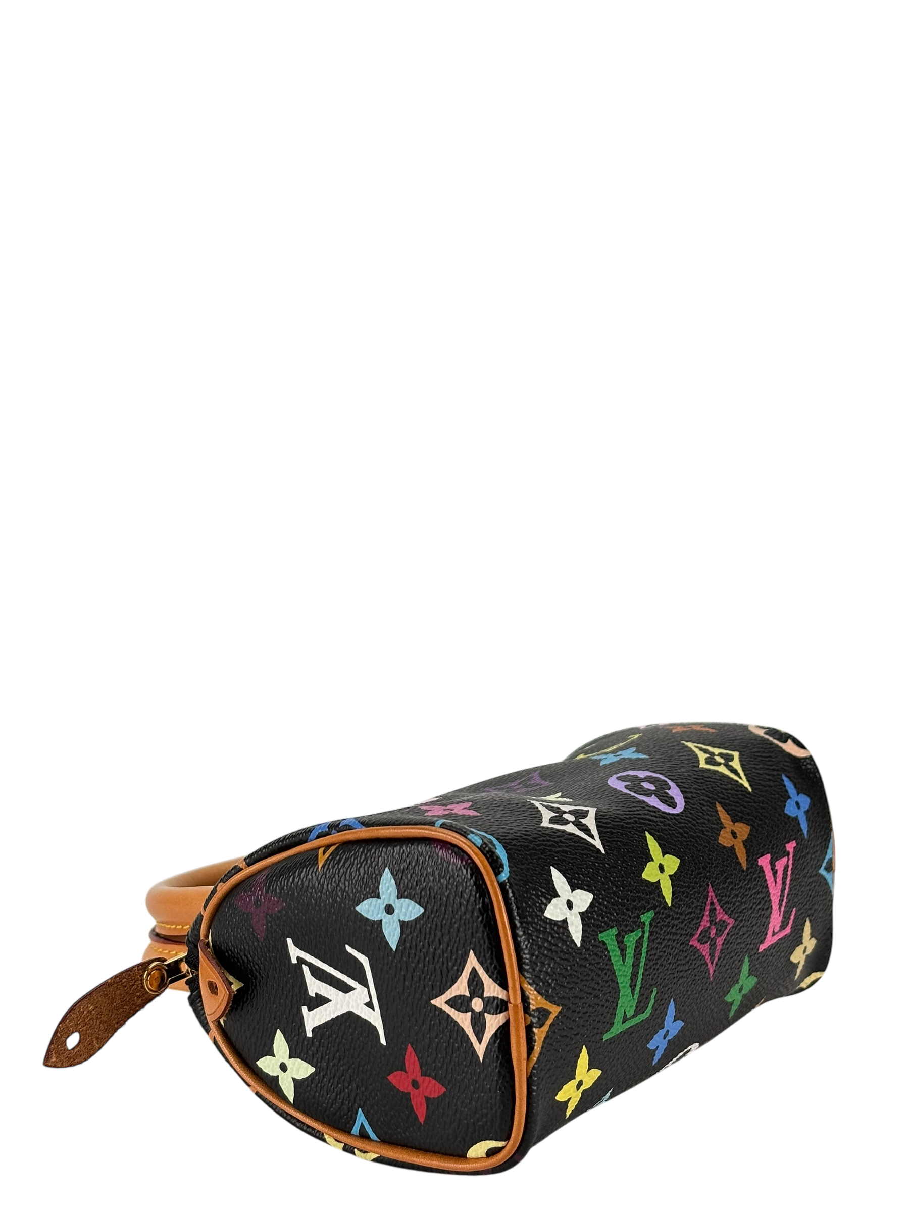 LOUIS VUITTON - Black Multicolor Nano Speedy Monogram 
