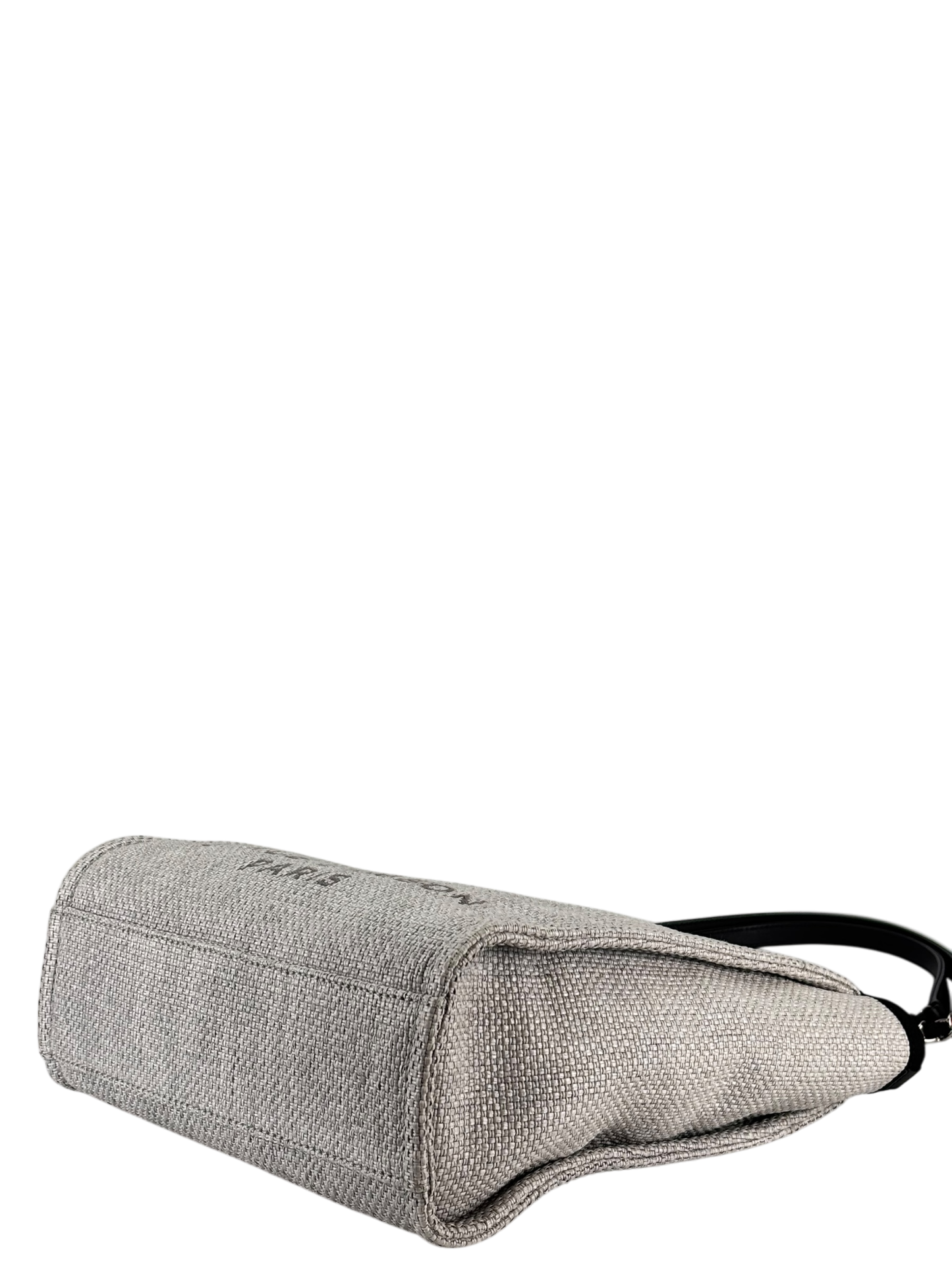 CHANEL - Black Grey Deauville Tote PM Sliver Hardware