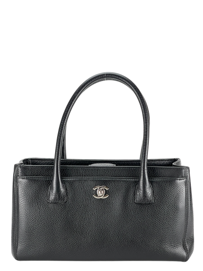 CHANEL - Black Silver Cavair Cerf Tote Bag