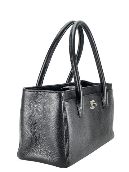CHANEL - Black Silver Cavair Cerf Tote Bag