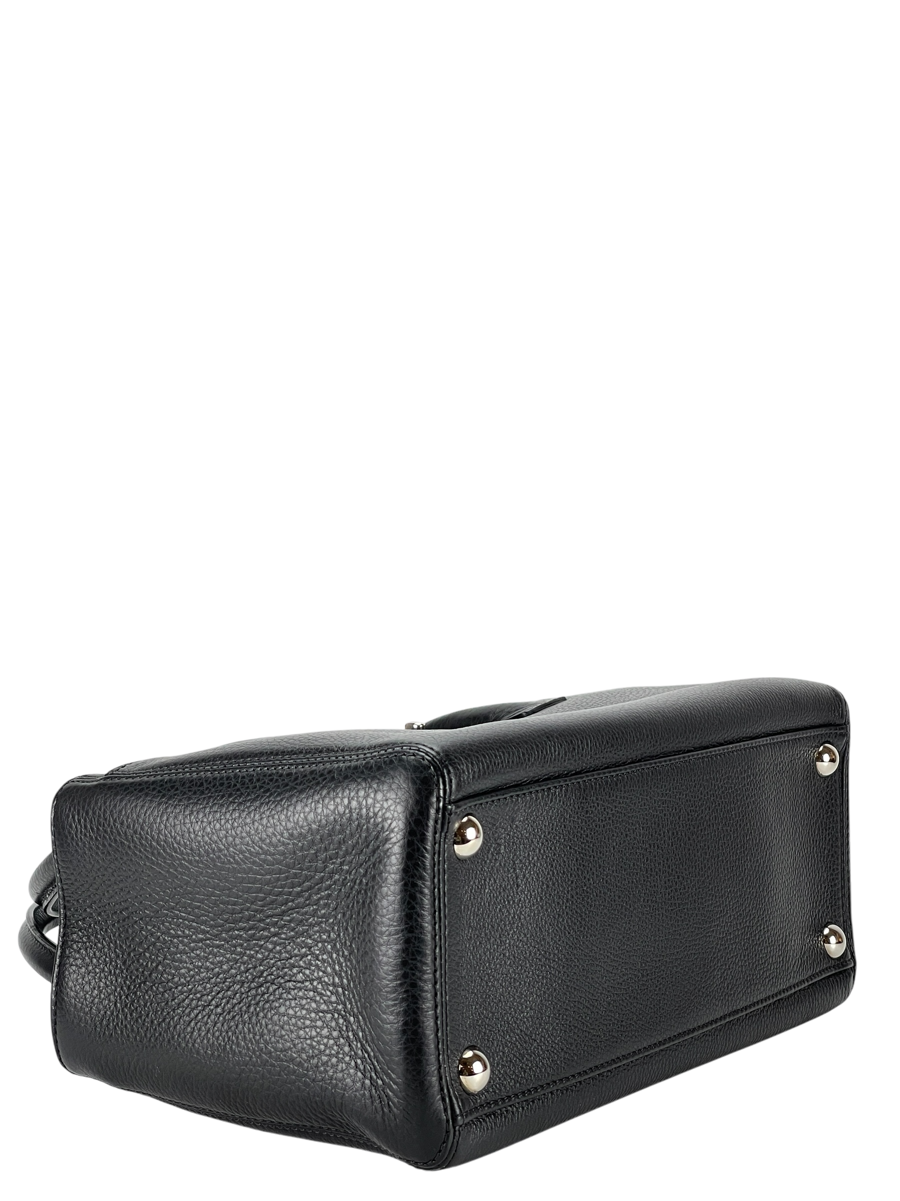 CHANEL - Black Silver Cavair Cerf Tote Bag