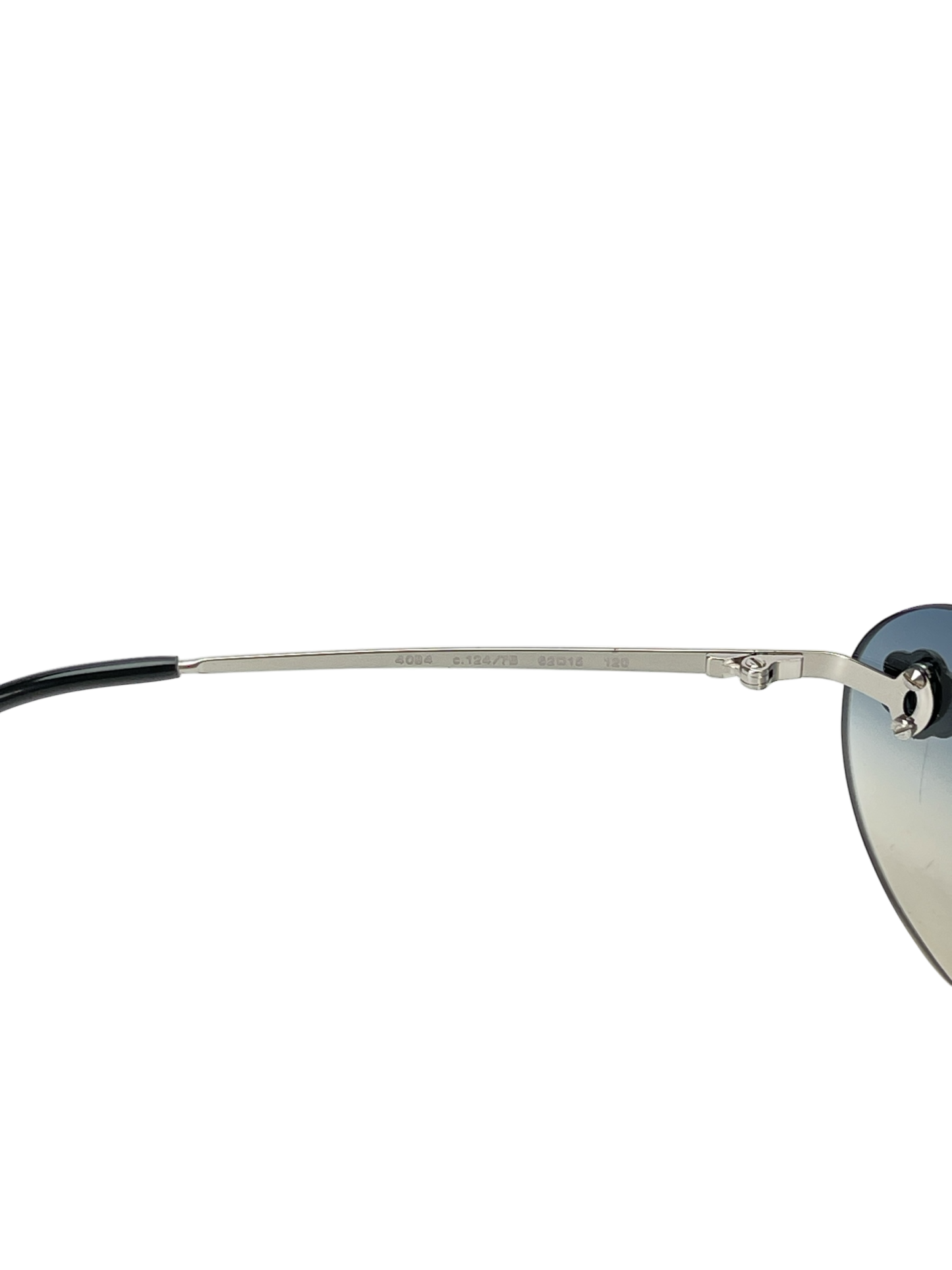 CHANEL - Blue Coco Mark Sunglasses Sliver Metal
