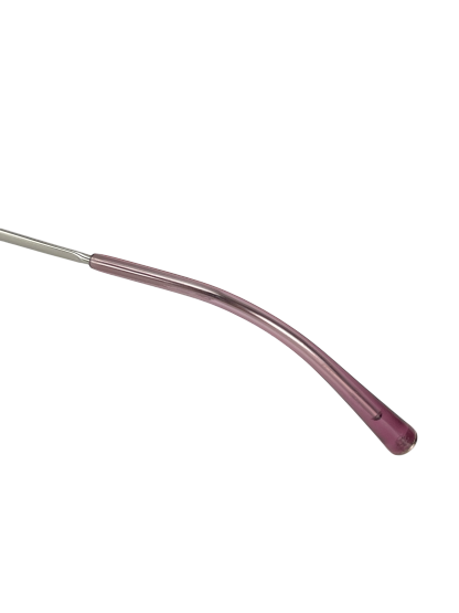 CHANEL - Purple Rectangular Tinted Rimless Sunglasses