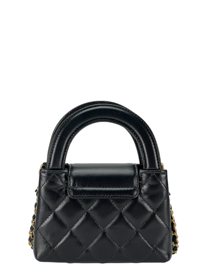 CHANEL - 24A Black Lambskin Kelly Nano Kelly Bag 