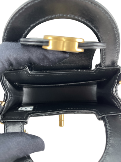 CHANEL - 24A Black Lambskin Kelly Nano Kelly Bag 