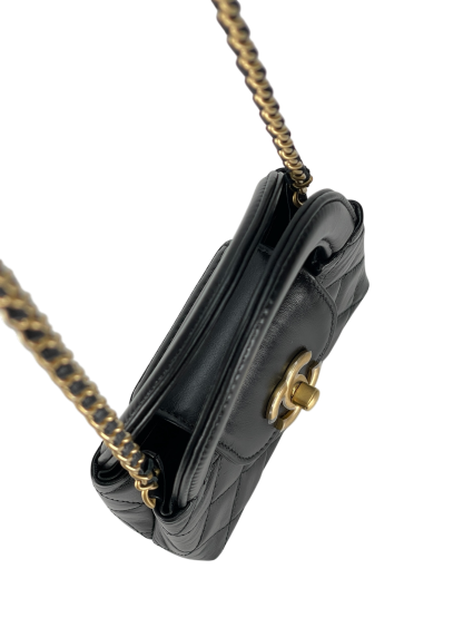 CHANEL - 24A Black Lambskin Kelly Nano Kelly Bag 