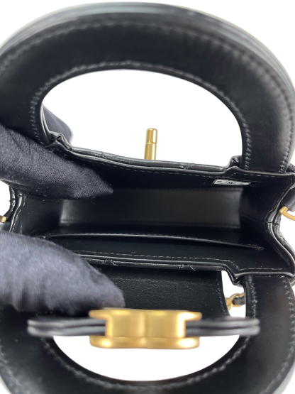 CHANEL - 24A Black Lambskin Kelly Nano Kelly Bag 