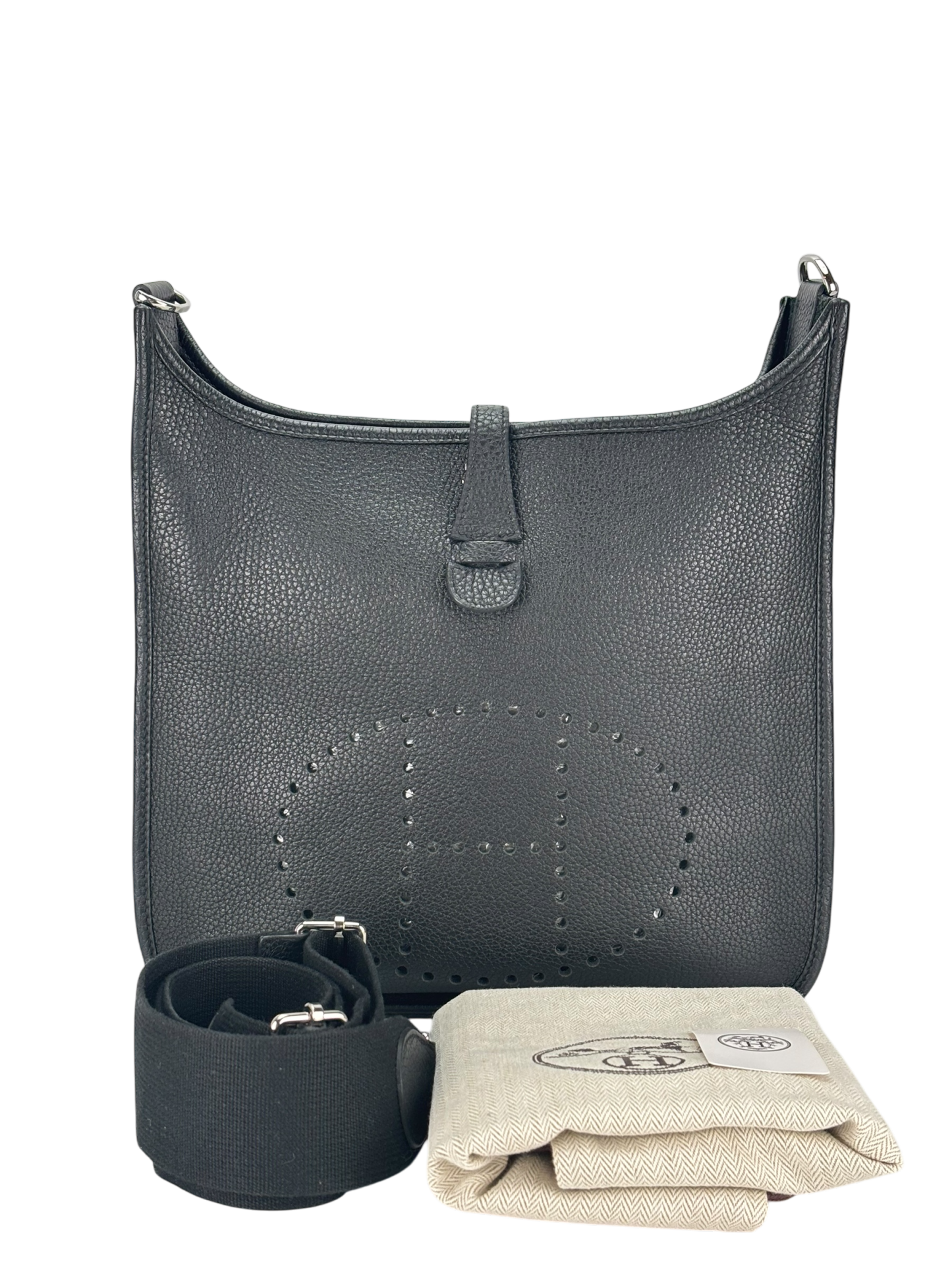 HERMES - Evelyne PM Evelyne 29 Noir Clemence Palladium Hardware