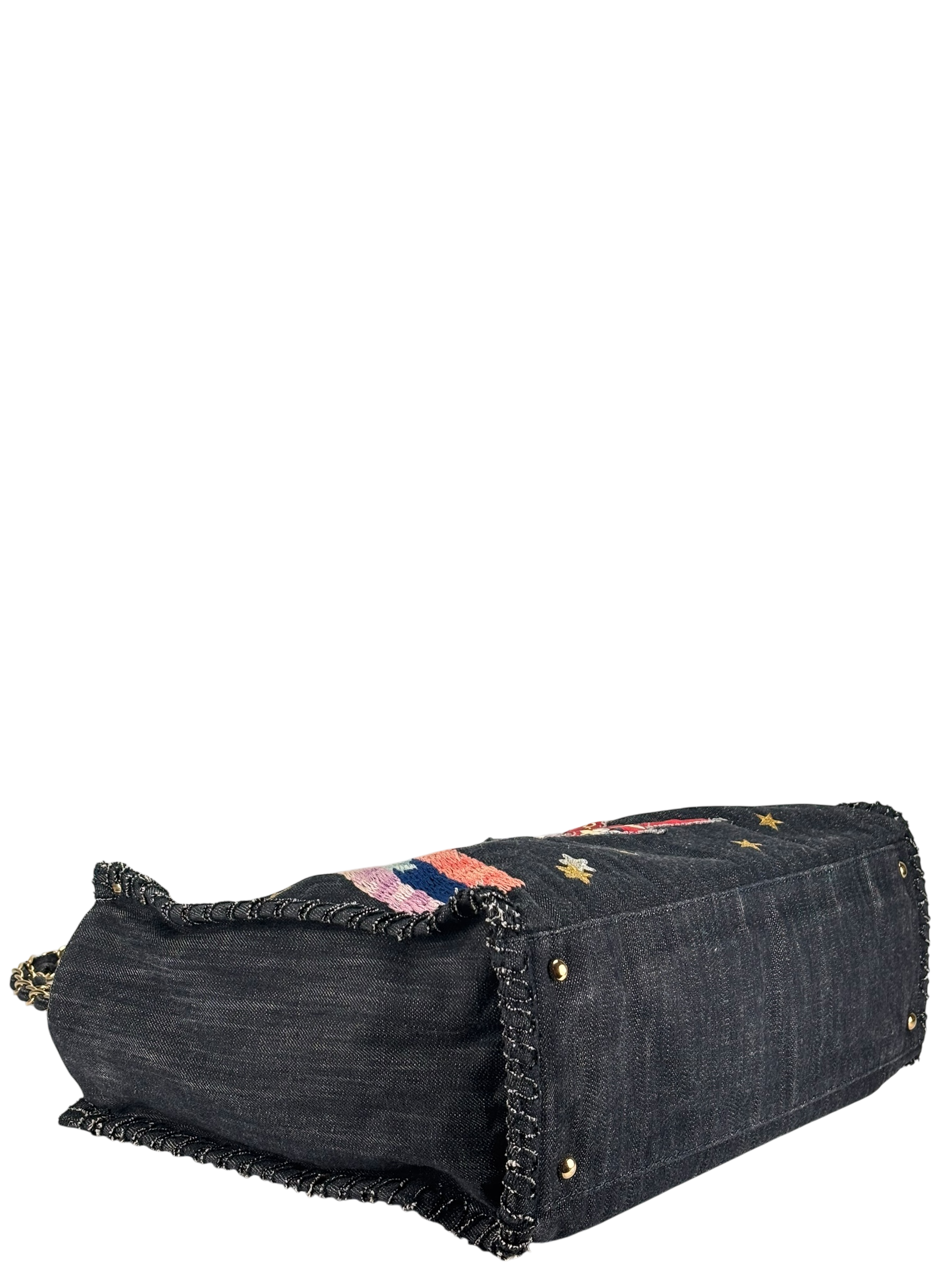 CHANEL - Night Flight Denim Chain Tote Bag