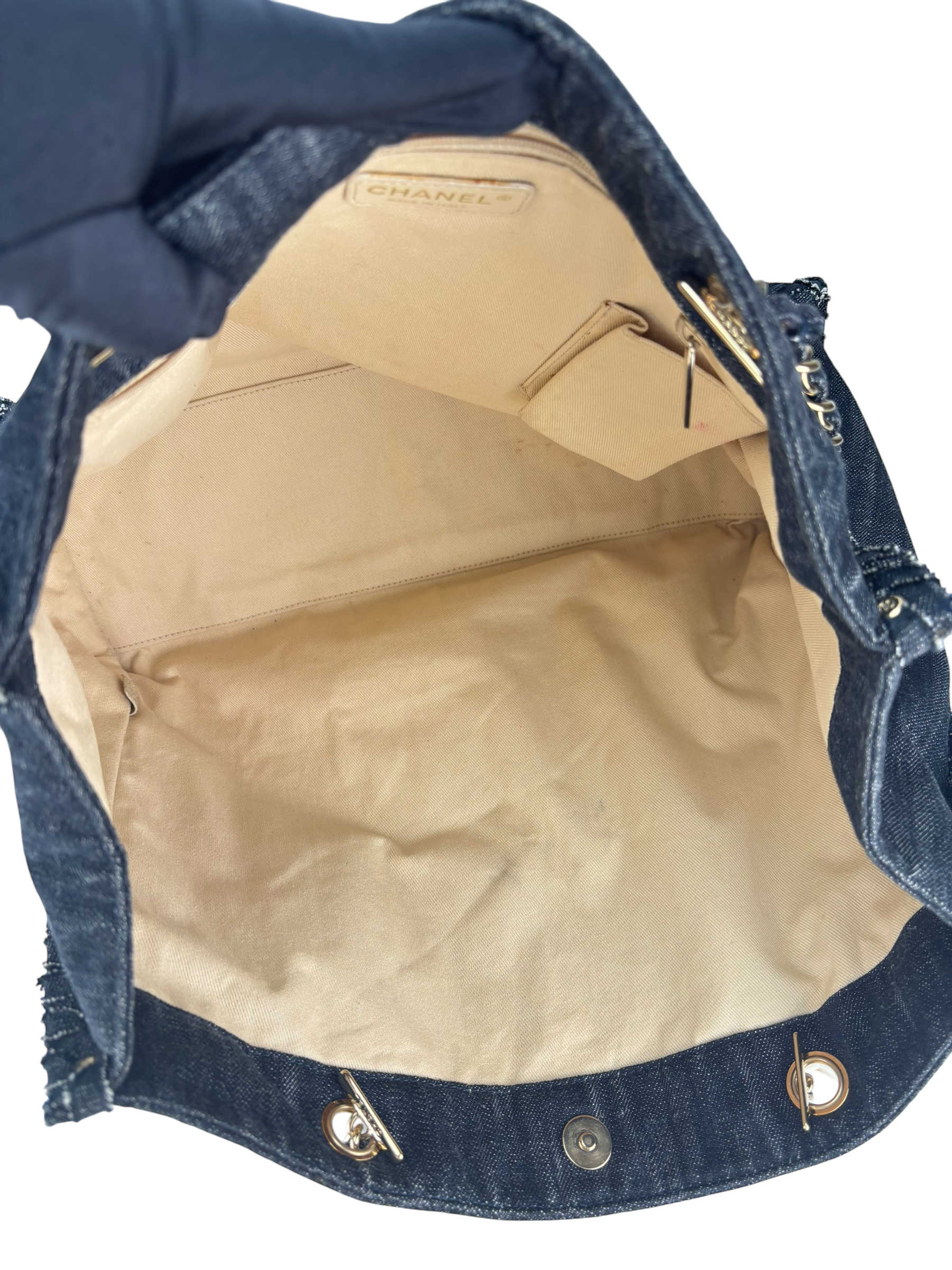 CHANEL - Night Flight Denim Chain Tote Bag