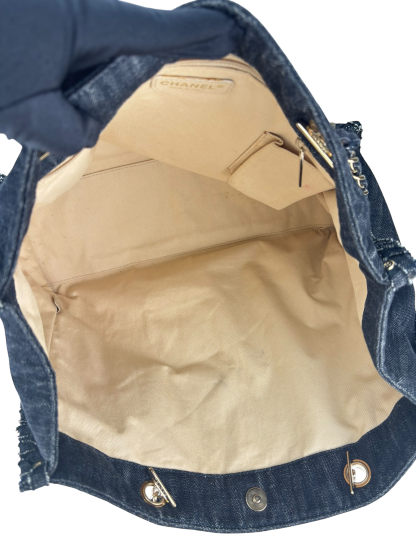 CHANEL - Night Flight Denim Chain Tote Bag