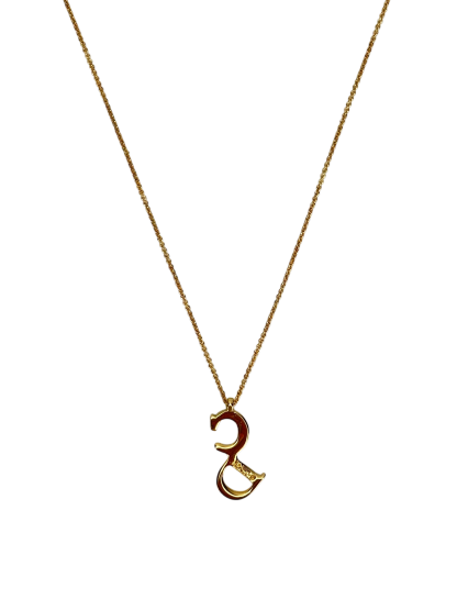 CHRISTIAN DIOR - Gold CD logo Vintage Necklace 