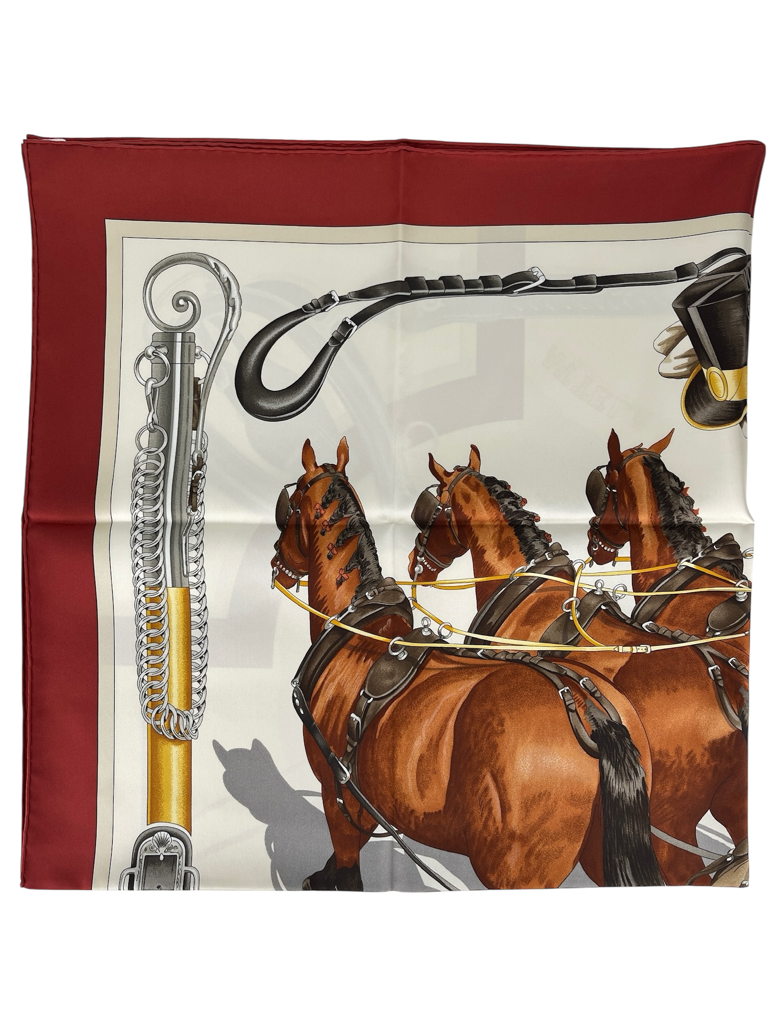 HERMES - Carre 90 "Bow-shaped Link" Scarf 