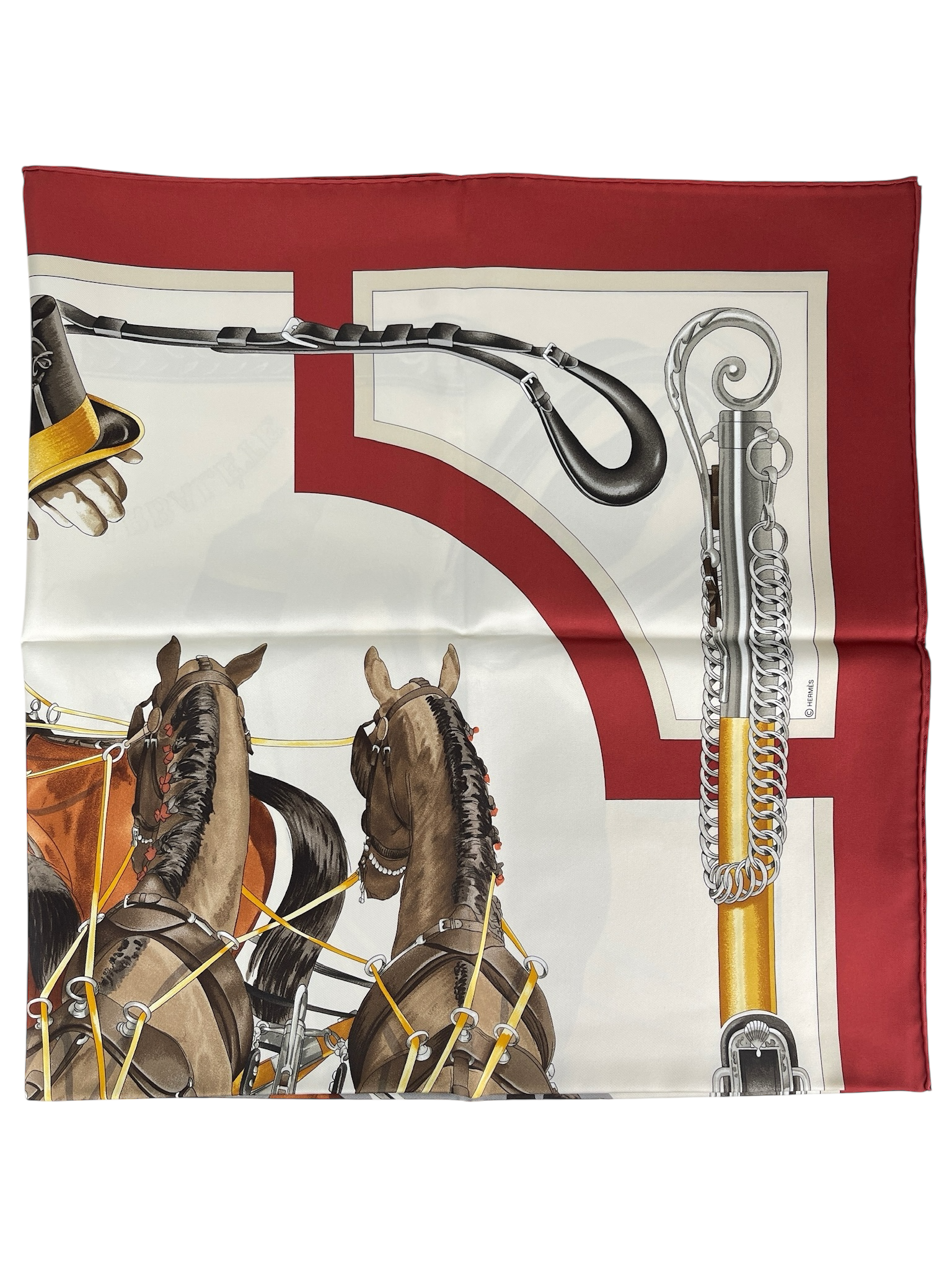 HERMES - Carre 90 "Bow-shaped Link" Scarf 