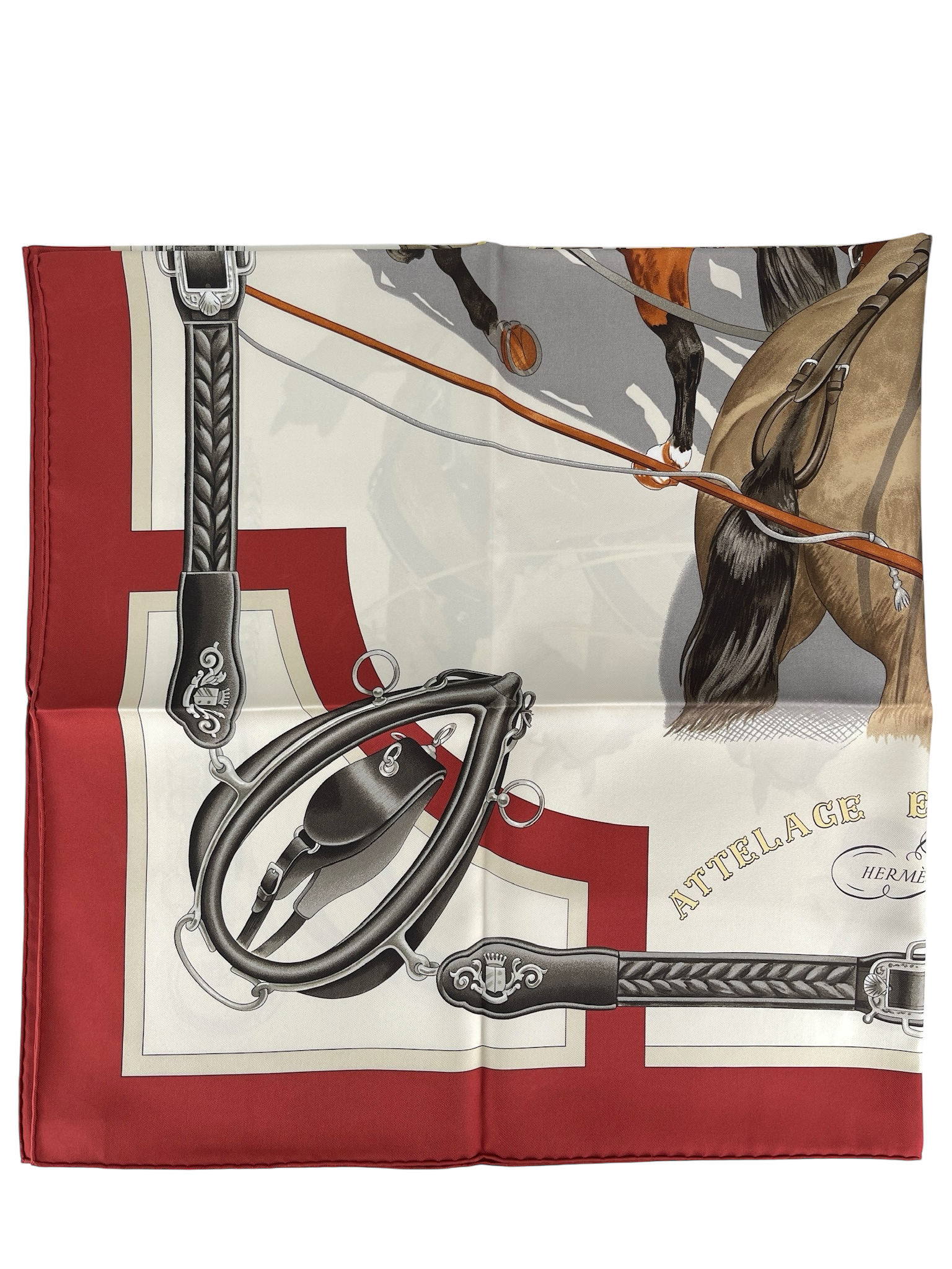 HERMES - Carre 90 "Bow-shaped Link" Scarf 