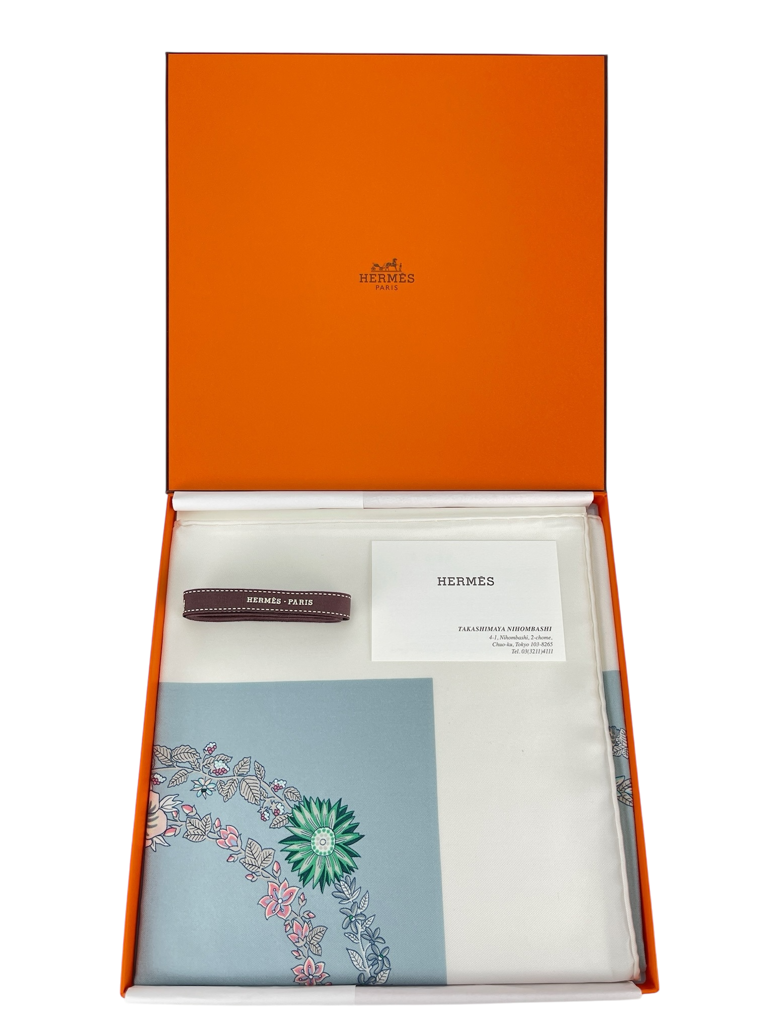 HERMES - Carre 90 "Bride de Gala en Fleur" Scarf