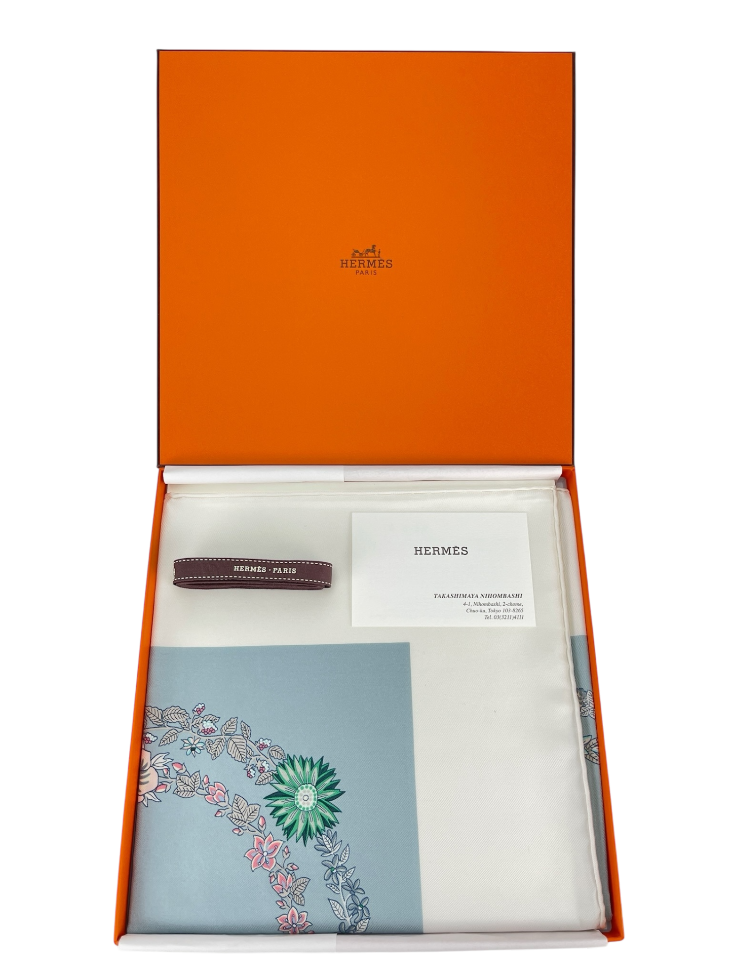 HERMES - Carre 90 "Bride de Gala en Fleur" Scarf
