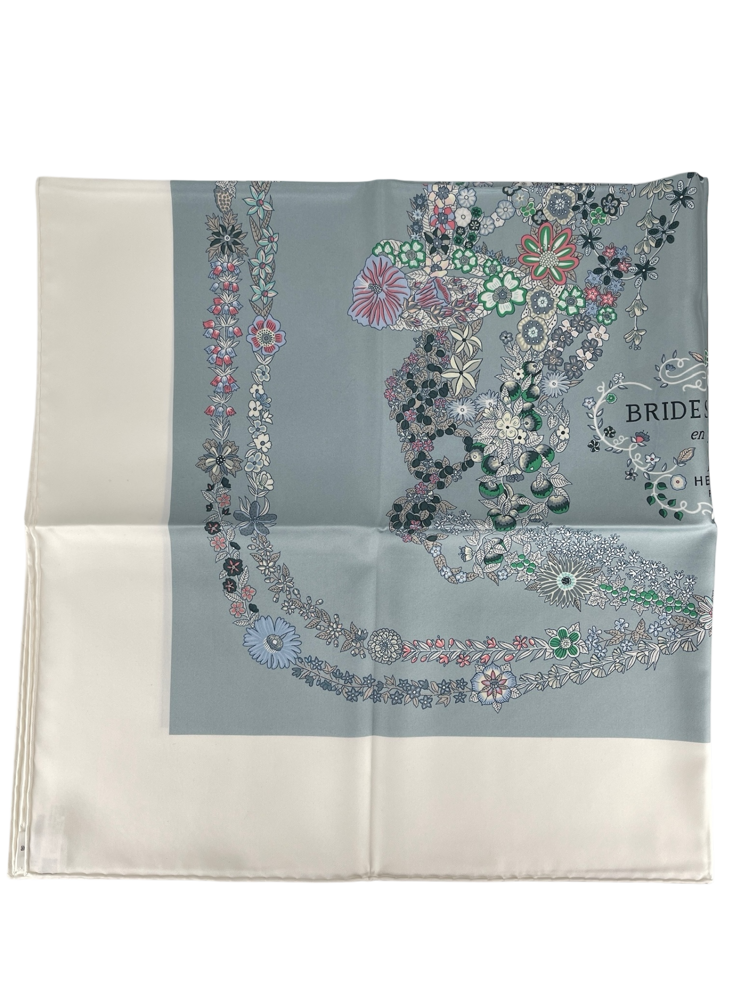 HERMES - Carre 90 "Bride de Gala en Fleur" Scarf