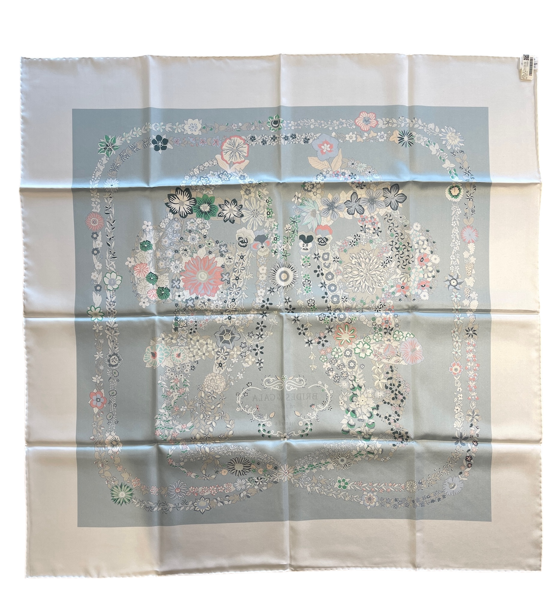 HERMES - Carre 90 "Bride de Gala en Fleur" Scarf