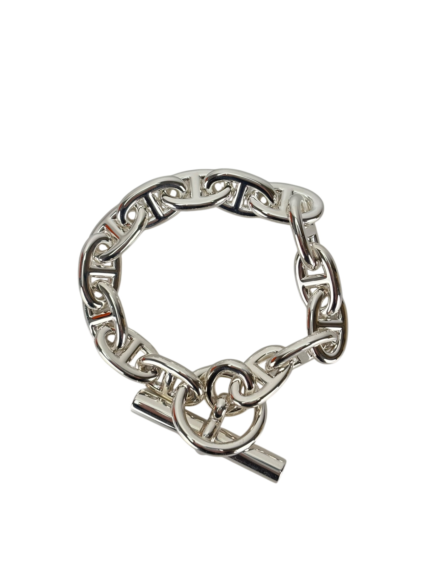 HERMES - Chaine d'ancre Bracelet Medium Model 12 links SILVER AG925