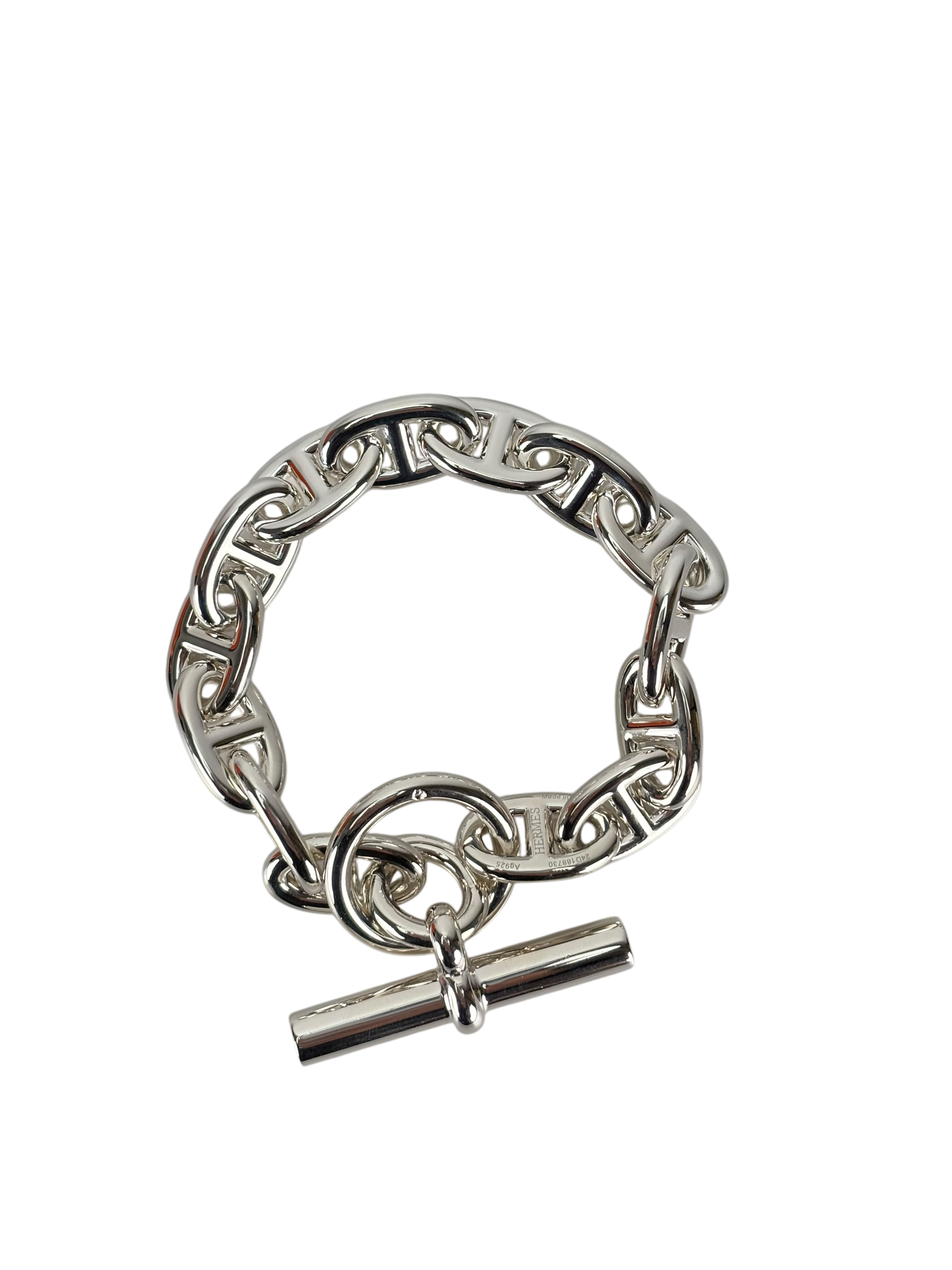 HERMES - Chaine d'ancre Bracelet Medium Model 12 links SILVER AG925