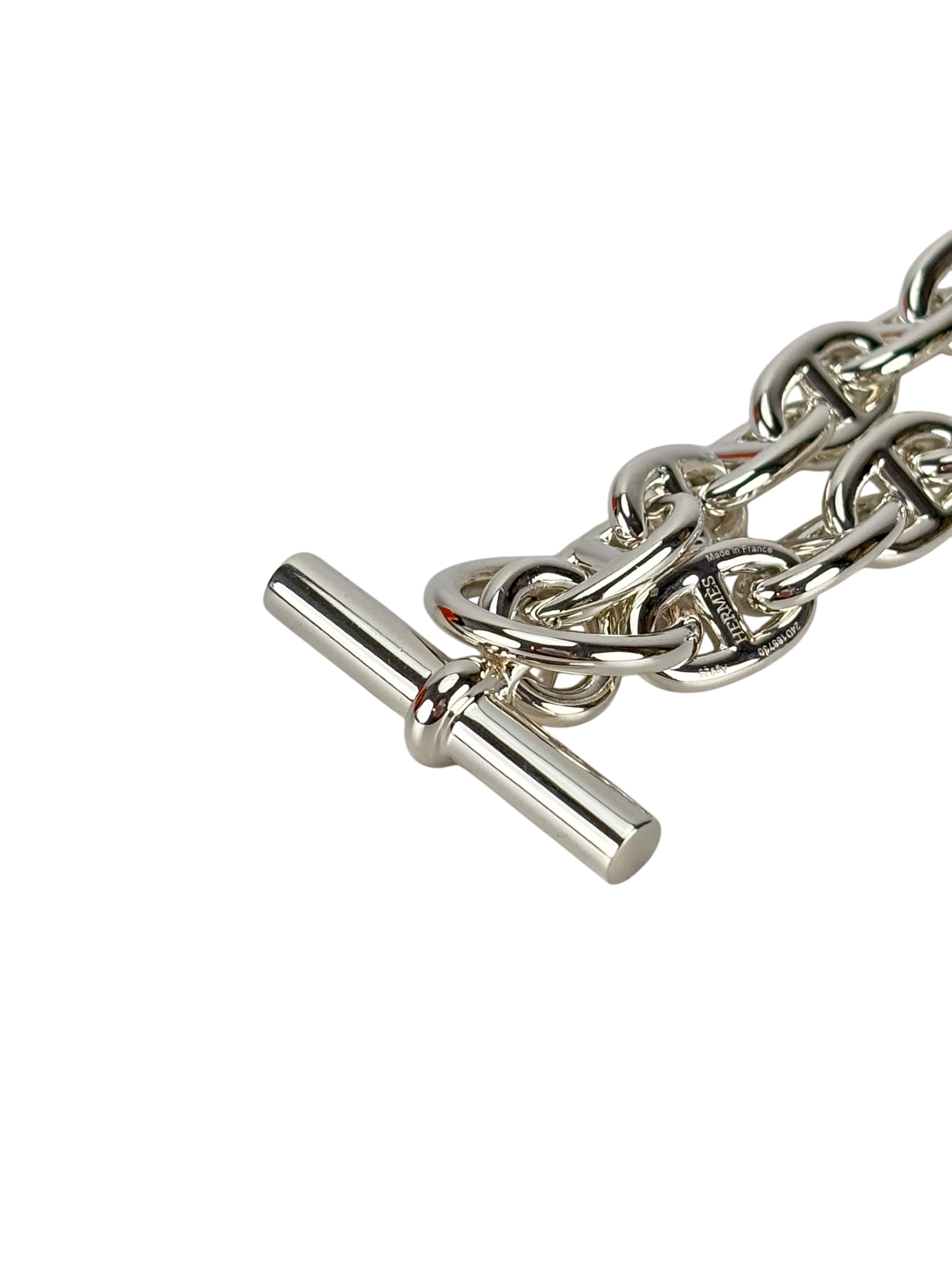 HERMES - Chaine d'ancre Bracelet Medium Model 12 links SILVER AG925