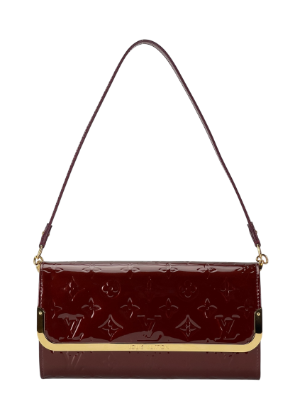 LOUIS VUITTON - Red Monogram Patent Leather Rossmore MM Shoulder Bag 