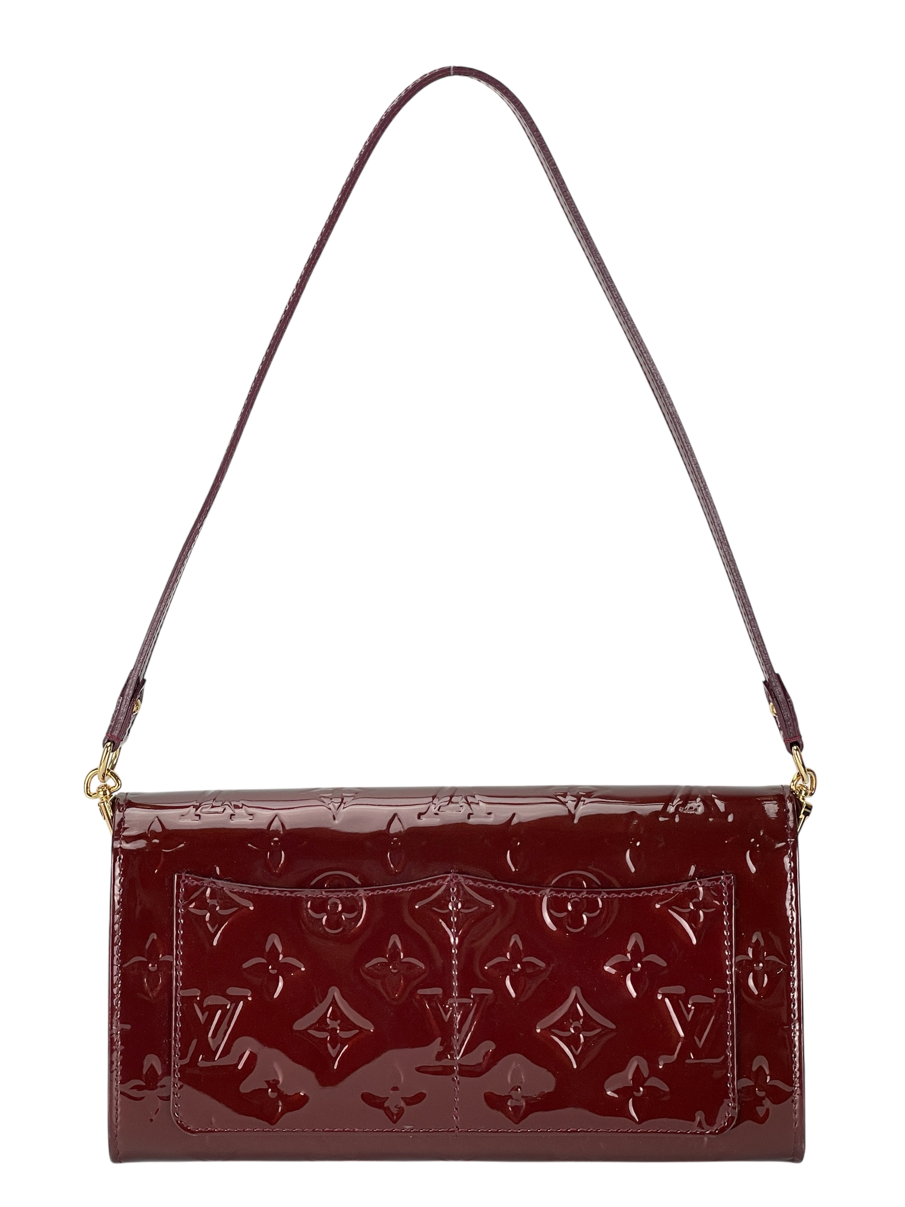 LOUIS VUITTON - Red Monogram Patent Leather Rossmore MM Shoulder Bag 