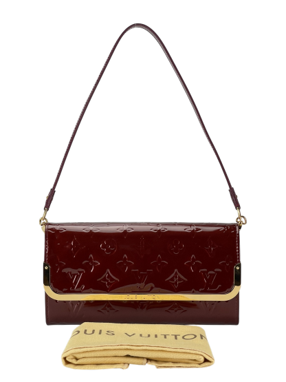 LOUIS VUITTON - Red Monogram Patent Leather Rossmore MM Shoulder Bag 