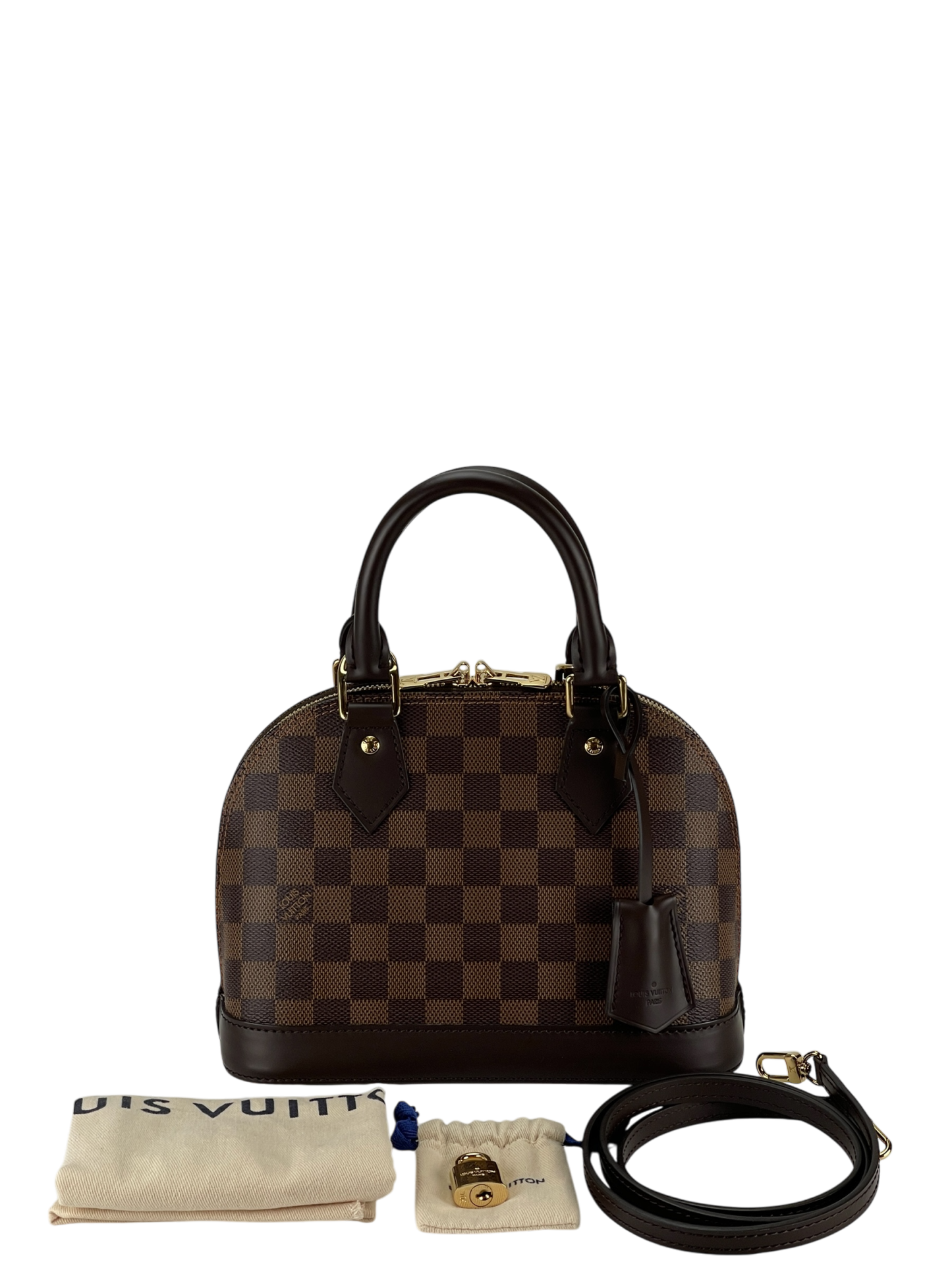 LOUIS VUITTON - Damier Ebene Alma BB Handbag