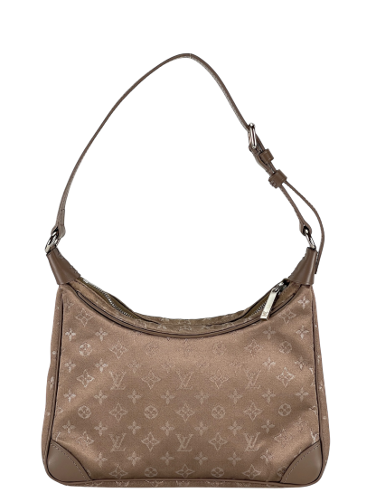 LOUIS VUITTON - Brown Silk Satin Mini Boulogne Bag Monogram 